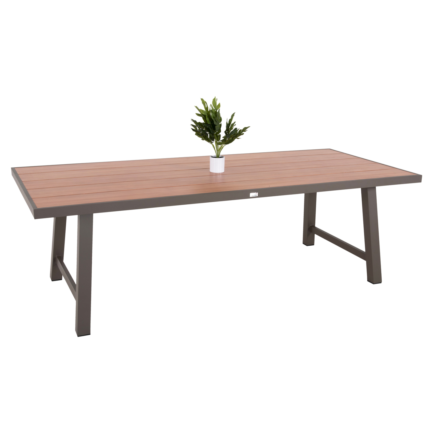 ΤΡΑΠΕΖΙ ΑΛΟΥΜΙΝΙΟΥ GOBAR ΣΑΜΠΑΝΙ ΜΕ ΕΠΙΦΑΝΕΙΑ ΑΠΟΜΙΜΗΣΗΣ ΞΥΛΟΥ 240Χ105Χ75Υεκ. 1