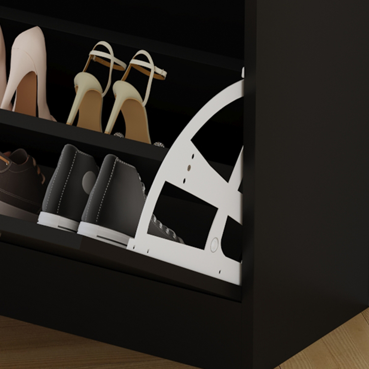 ΕΠΙΠΛΟ ΕΙΣΟΔΟΥ ΜΕ ΚΑΘΡΕΦΤΗ GORN ΜΕΛΑΜΙΝΗ ΣΕ WENGE 90x24x190Υεκ 7