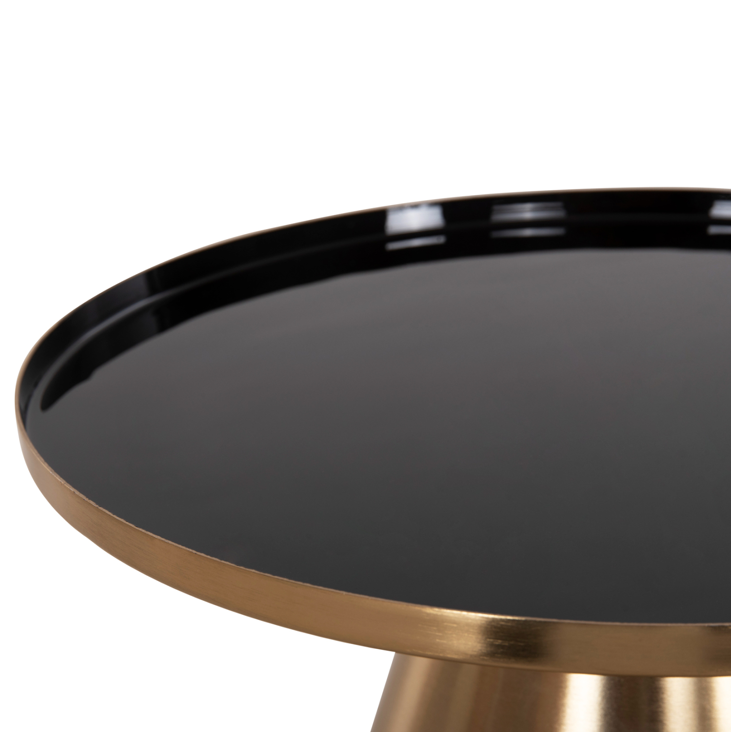 ΤΡΑΠΕΖΙA ΣΑΛΟΝΙΟΥ 2ΤΜΧ LORME ΜΕΤΑΛΛΟ ΣΕ ΜΑΥΡΟ&ΧΡΥΣΟ Φ50 & Φ40 εκ. 5