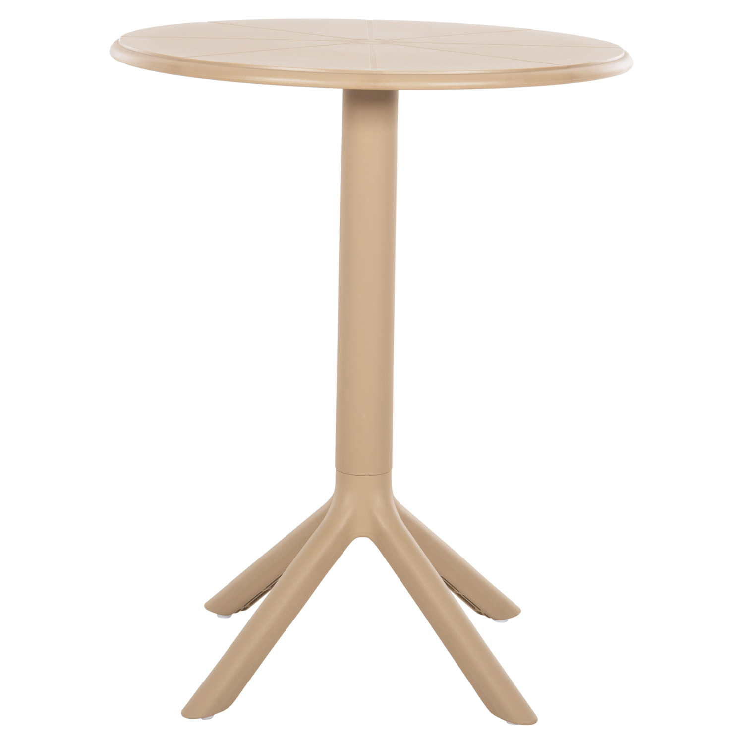 ΤΡΑΠΕΖΙ ΠΟΛΥΠΡΟΠΥΛΕΝΙΟΥ ΣΤΡΟΓΓΥΛΟ TERRIN ΚΑΠΟΥΤΣΙΝΟ Φ61x77Υεκ. 3