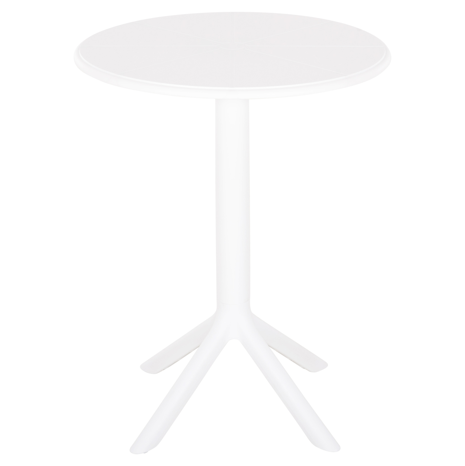 ΤΡΑΠΕΖΙ ΠΟΛΥΠΡΟΠΥΛΕΝΙΟΥ ΣΤΡΟΓΓΥΛΟ TERRIN ΛΕΥΚΟ Φ61x77Υεκ. 3