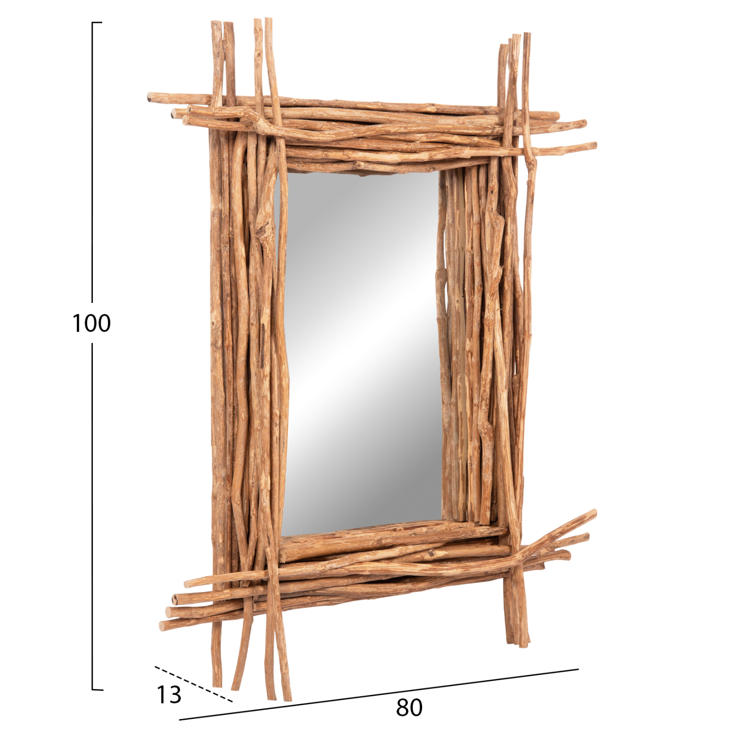ΚΑΘΡΕΠΤΗΣ ΤΟΙΧΟΥ TWIGGER DRIFTWOOD ΣΕ ΦΥΣΙΚΟ ΧΡΩΜΑ 80x15x100Υεκ 2