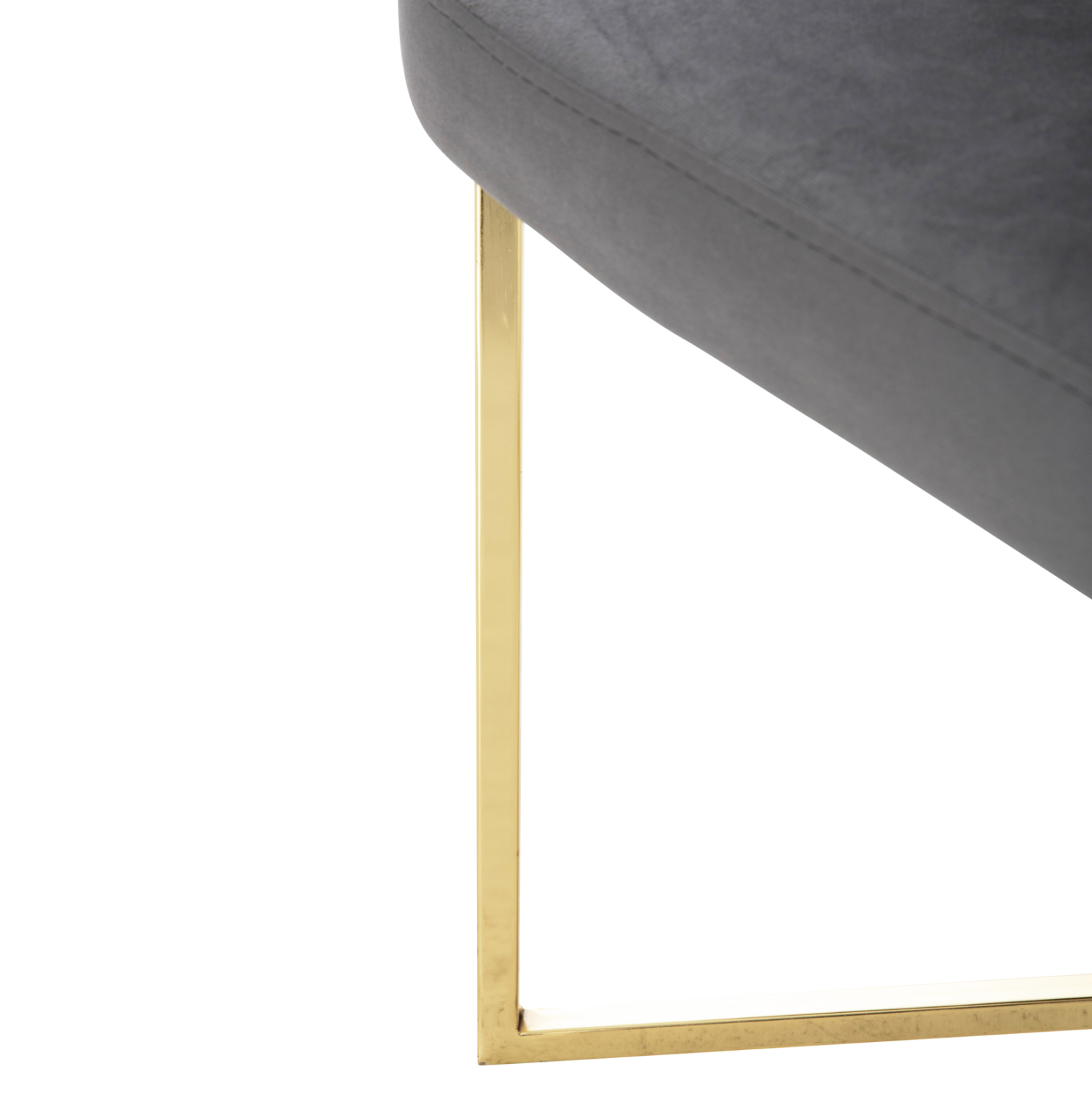 ΠΟΛΥΘΡΟΝΑ TRIANA ΓΚΡΙ ΒΕΛΟΥΔΟ ΜΕ ΜΕΤΑΛΛΙΚΑ ΧΡΥΣΑ ΠΟΔΙΑ 54,5x60,5x85,5Υεκ. 10