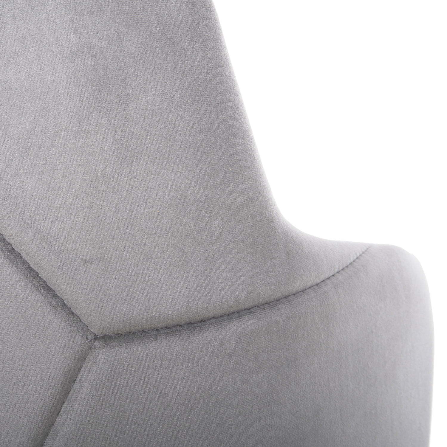 ΠΟΛΥΘΡΟΝΑ TRIANA ΓΚΡΙ ΒΕΛΟΥΔΟ ΜΕ ΜΕΤΑΛΛΙΚΑ ΧΡΥΣΑ ΠΟΔΙΑ 54,5x60,5x85,5Υεκ. 8