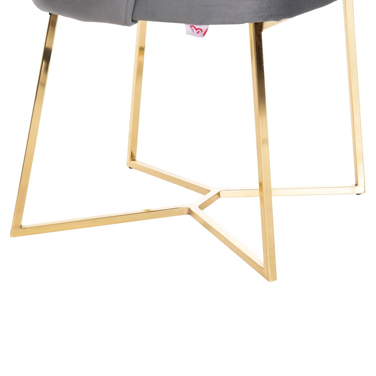 ΠΟΛΥΘΡΟΝΑ TRIANA ΓΚΡΙ ΒΕΛΟΥΔΟ ΜΕ ΜΕΤΑΛΛΙΚΑ ΧΡΥΣΑ ΠΟΔΙΑ 54,5x60,5x85,5Υεκ. 9