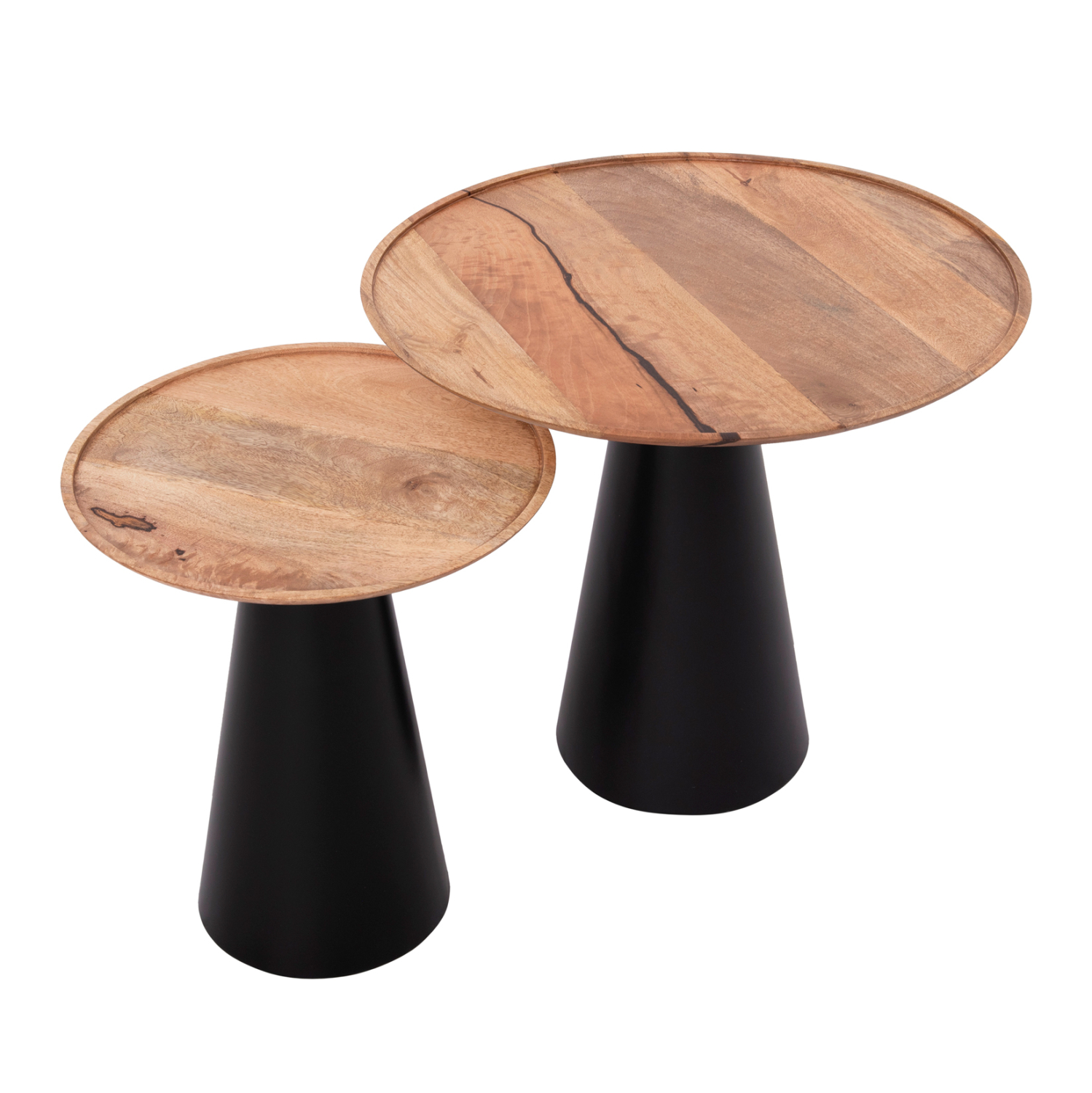 ΤΡΑΠΕΖΙA ΣΑΛΟΝΙΟΥ 2ΤΜΧ RIFF ΞΥΛΟ MANGO-ΜΕΤΑΛΛΙΚΕΣ ΒΑΣΕΙΣ Φ60 & Φ40 εκ. 3