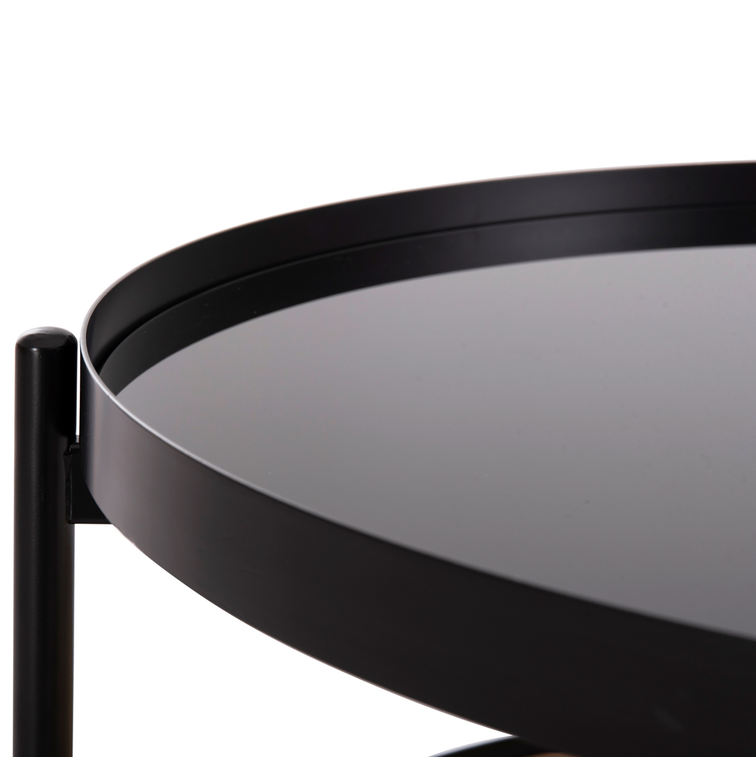 ΤΡΑΠΕΖΙ ΣΑΛΟΝΙΟΥ SEITZ ΓΥΑΛΙ TOP-ΜΕΤΑΛΛΟ-RATTAN ΣΕ ΦΥΣΙΚΟ Φ80x45Υεκ. 5