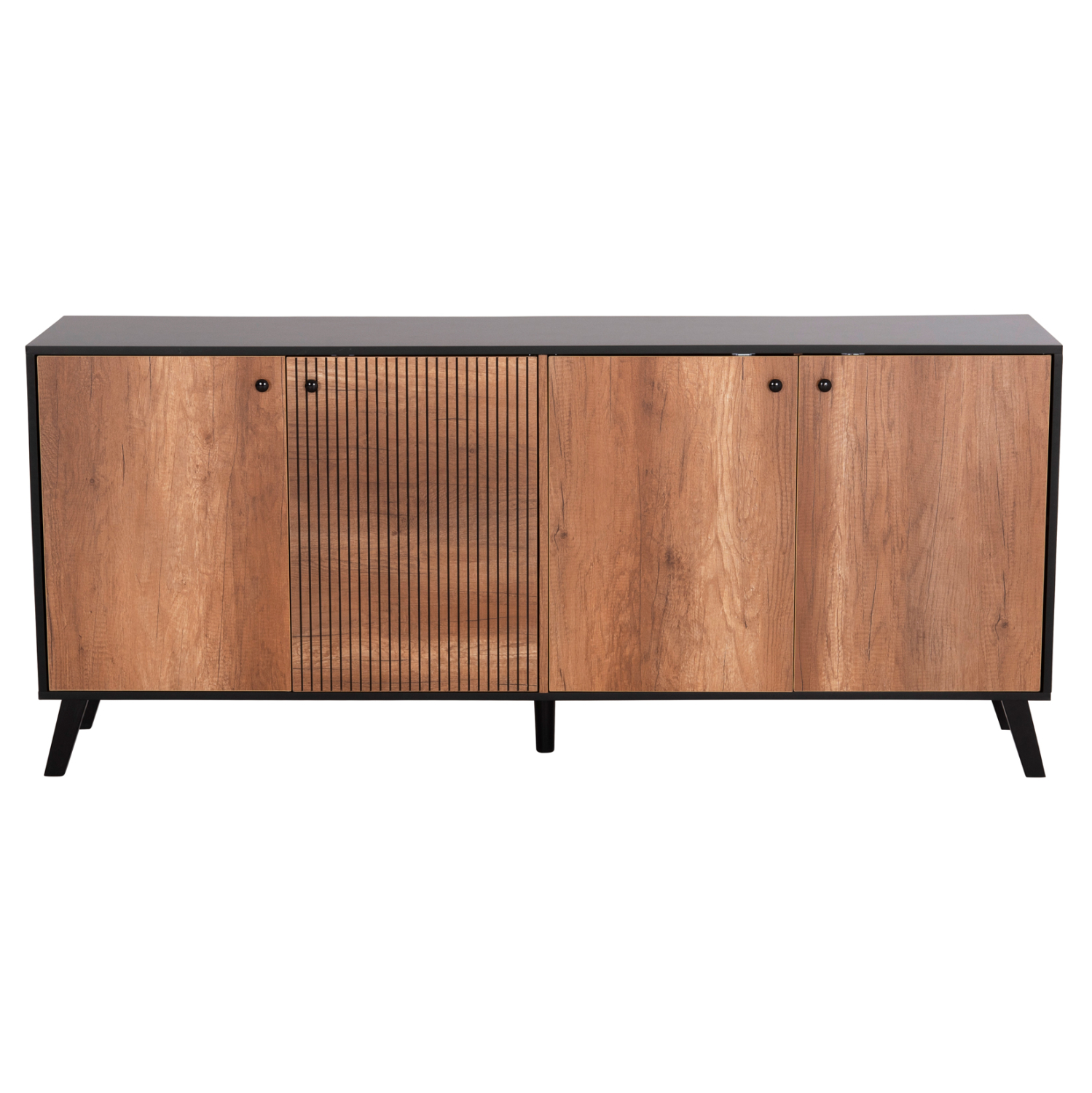 ΜΠΟΥΦΕΣ ΜΕΛΑΜΙΝΗΣ KRUDEN ΜΑΥΡΟ-ΦΥΣΙΚΟ 180x40x78.6Υεκ. 3