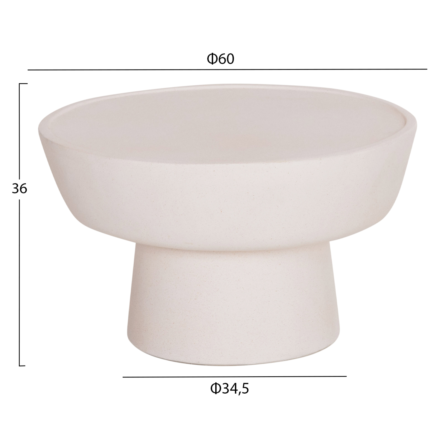 ΤΡΑΠΕΖΙ ΣΑΛΟΝΙΟΥ PIRSON FIBER CEMENT ΣΕ ΛΕΥΚΟ--Φ60x36Υεκ. 2