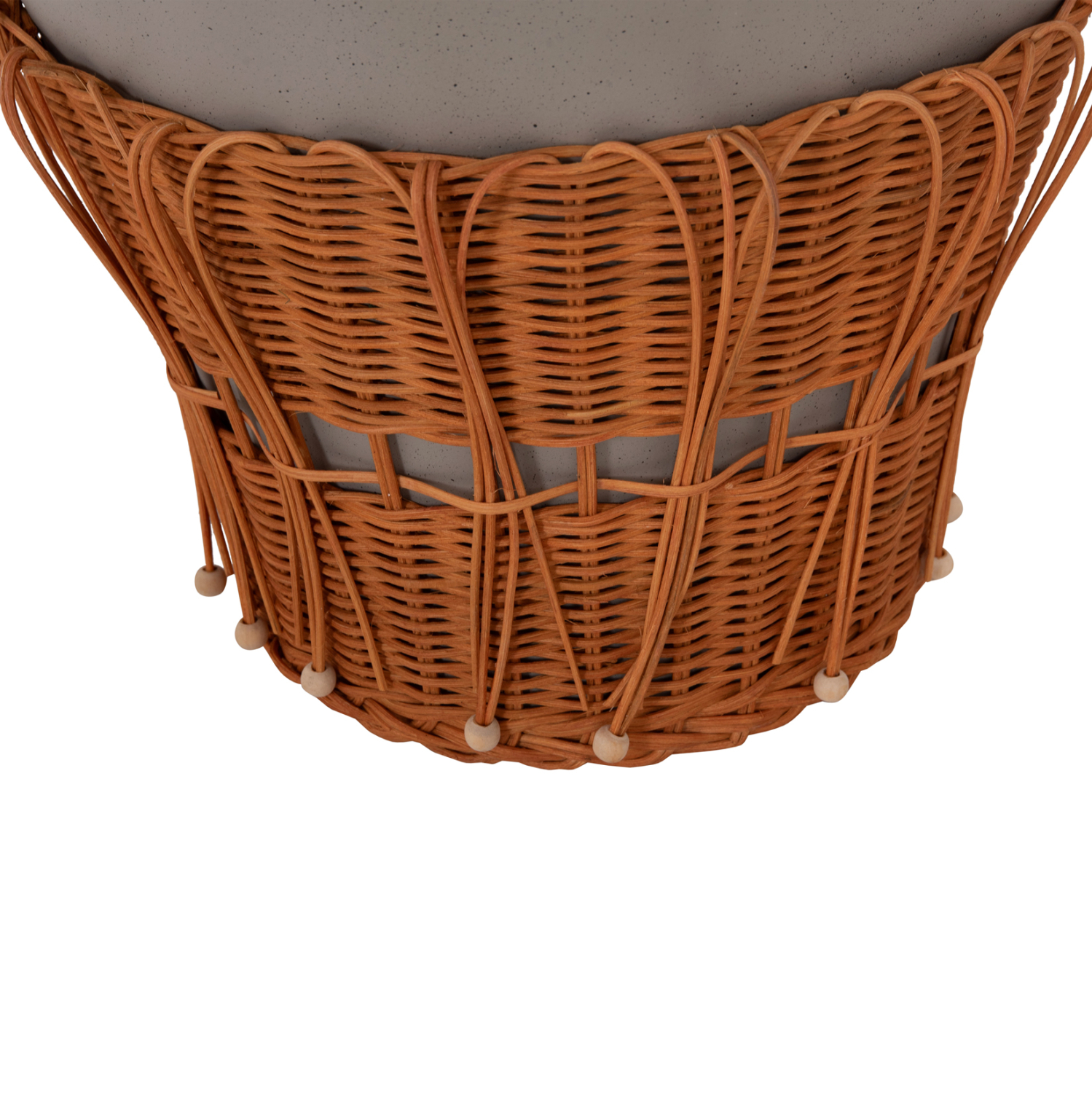 ΤΡΑΠΕΖΙ ΣΑΛΟΝΙΟΥ PERRAL FIBER CEMENT ΓΚΡΙ-ΦΥΣΙΚΟ RATTAN--Φ55x45Υεκ 10