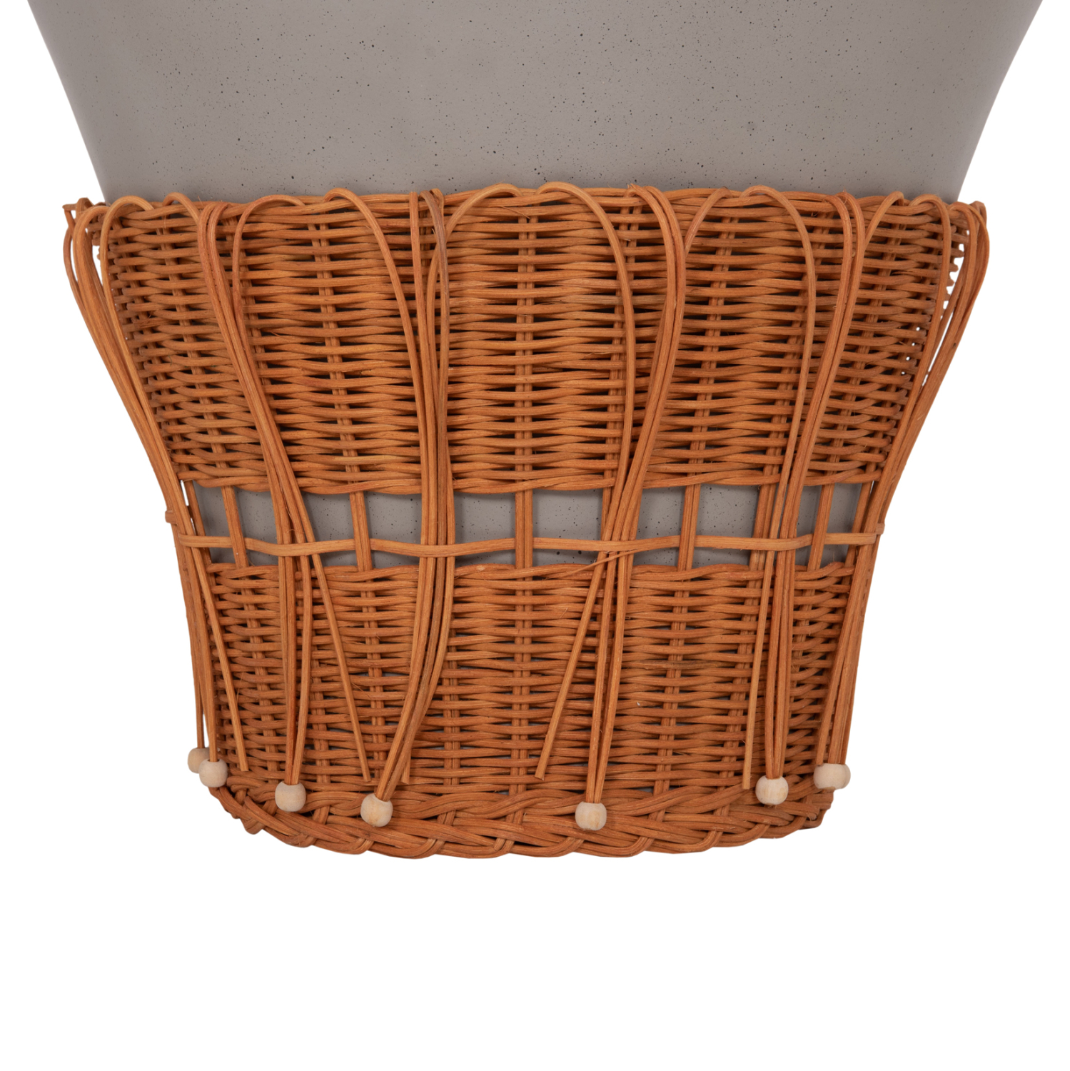ΤΡΑΠΕΖΙ ΣΑΛΟΝΙΟΥ PERRAL FIBER CEMENT ΓΚΡΙ-ΦΥΣΙΚΟ RATTAN--Φ55x45Υεκ 5