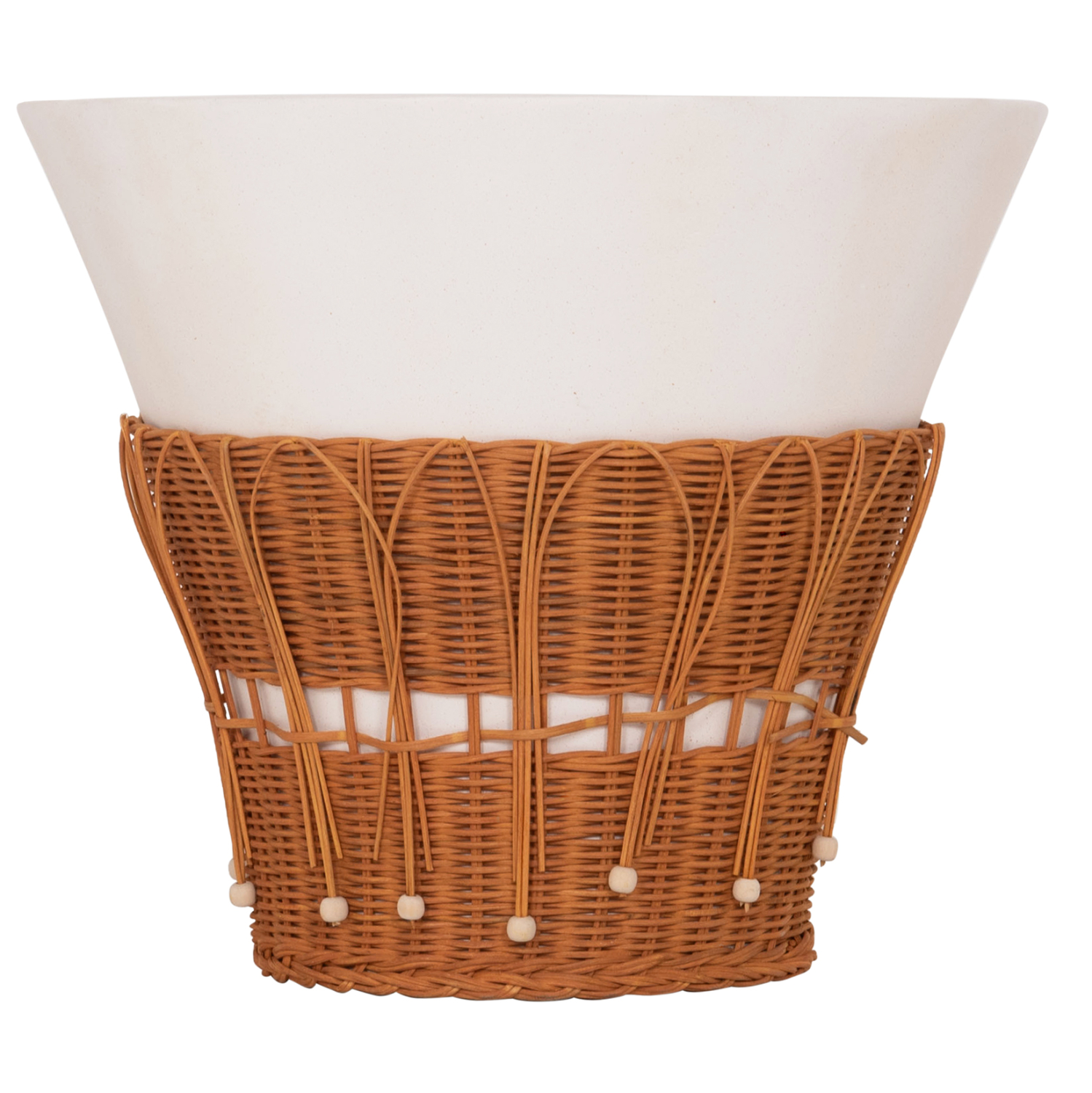 ΤΡΑΠΕΖΙ ΣΑΛΟΝΙΟΥ PERRAL FIBER CEMENT ΛΕΥΚΟ-ΦΥΣΙΚΟ RATTAN--Φ55x45Υεκ 3