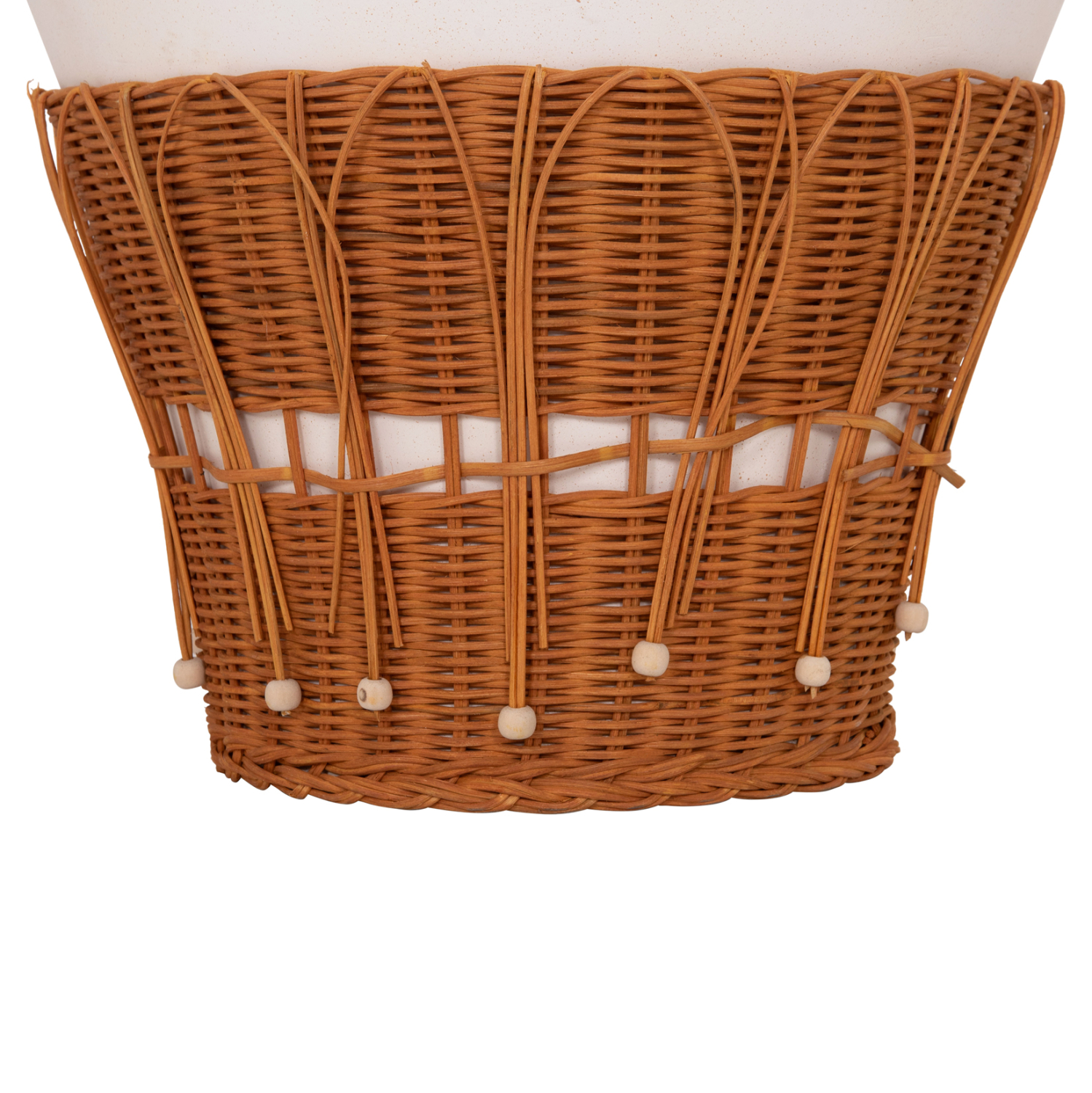 ΤΡΑΠΕΖΙ ΣΑΛΟΝΙΟΥ PERRAL FIBER CEMENT ΛΕΥΚΟ-ΦΥΣΙΚΟ RATTAN--Φ55x45Υεκ 6