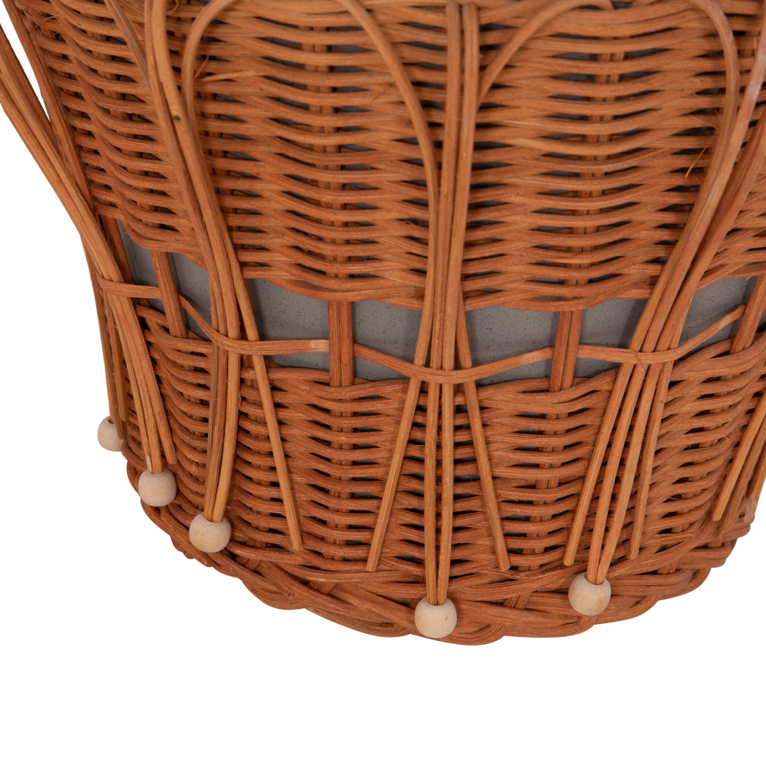 ΤΡΑΠΕΖΙ ΒΟΗΘΗΤΙΚΟ PERRAL FIBER CEMENT ΓΚΡΙ-ΦΥΣΙΚΟ RATTAN--Φ42x36Υεκ 8