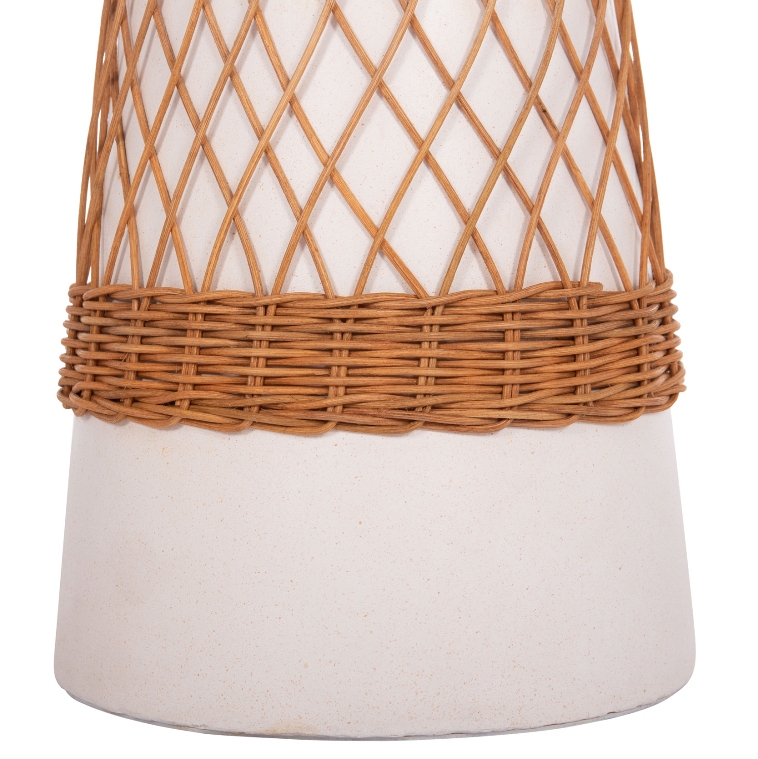 ΒΟΗΘΗΤΙΚΟ ΤΡΑΠΕΖΙ ΣΤΡΟΓΓΥΛΟ DELIA FIBER CEMENT ΛΕΥΚΟ & RATTAN Φ40x45Υεκ 10