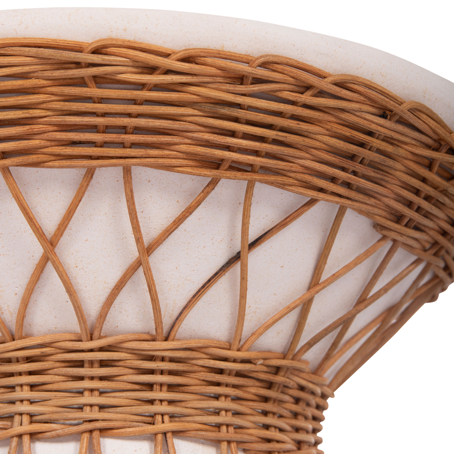 ΒΟΗΘΗΤΙΚΟ ΤΡΑΠΕΖΙ ΣΤΡΟΓΓΥΛΟ DELIA FIBER CEMENT ΛΕΥΚΟ & RATTAN Φ40x45Υεκ 9