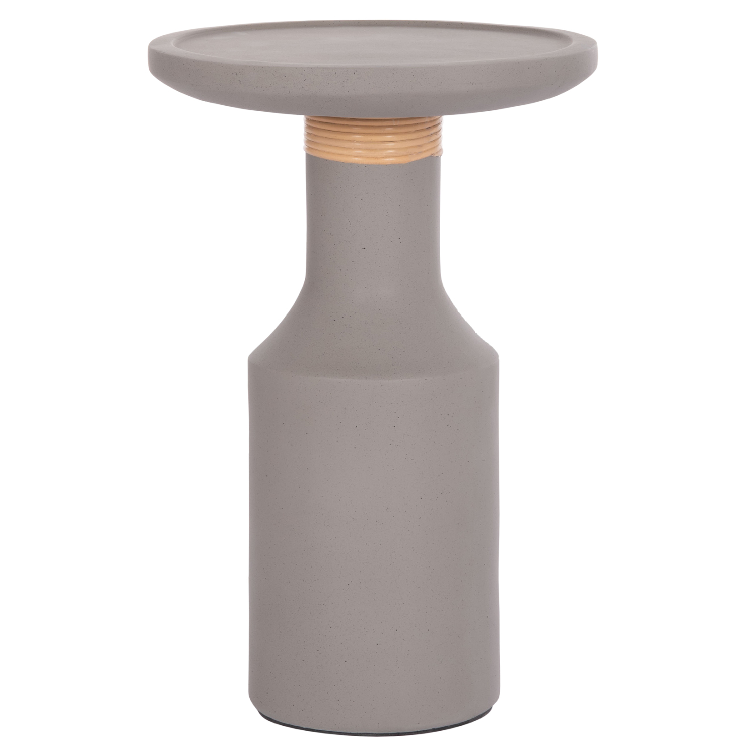 ΒΟΗΘΗΤΙΚΟ ΤΡΑΠΕΖΙ TRED(T) FIBER CEMENT ΓΚΡΙ-ΦΥΣΙΚΟ RATTAN--Φ40x61Υεκ. 1