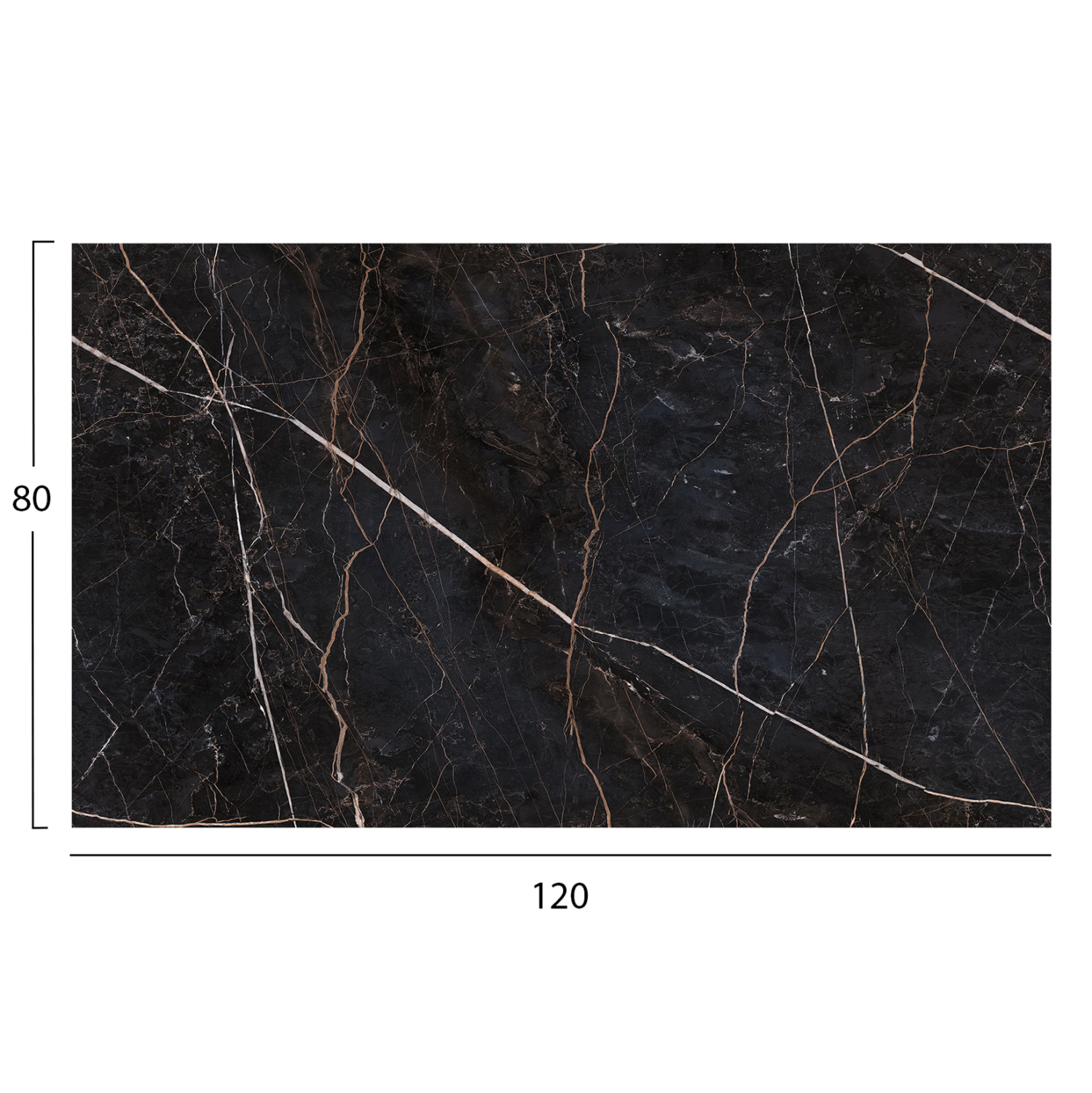 ΕΠΙΦΑΝΕΙΑ ΤΡΑΠΕΖΙΟΥ HPL ΟΡΘΟΓΩΝΙΑ BLACK MARBLE 120x80εκ. 2