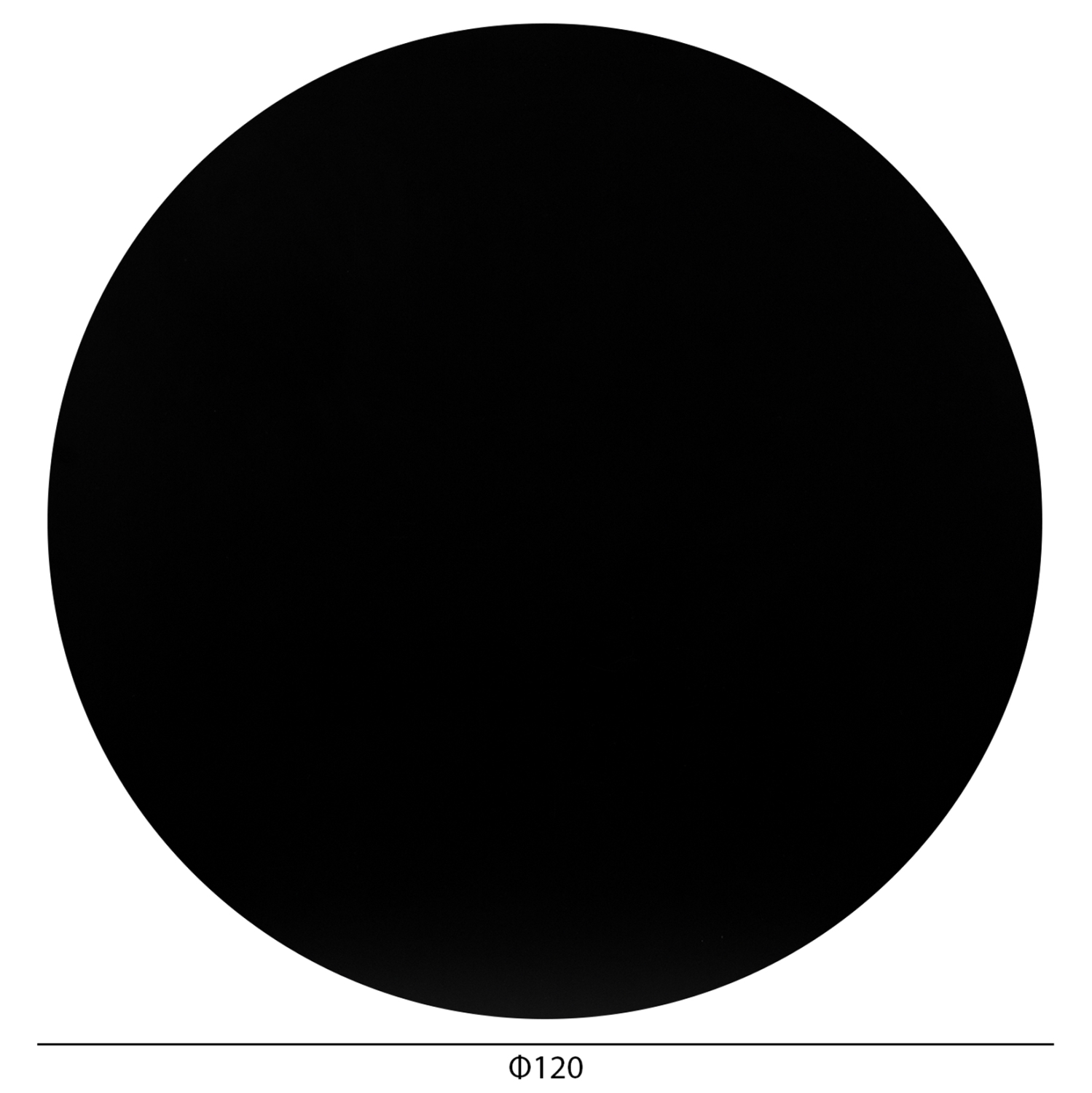 ΕΠΙΦΑΝΕΙΑ ΤΡΑΠΕΖΙΟΥ HPL ΣΤΡΟΓΓΥΛΗ ΜΑΥΡΗ Φ120εκ. 2