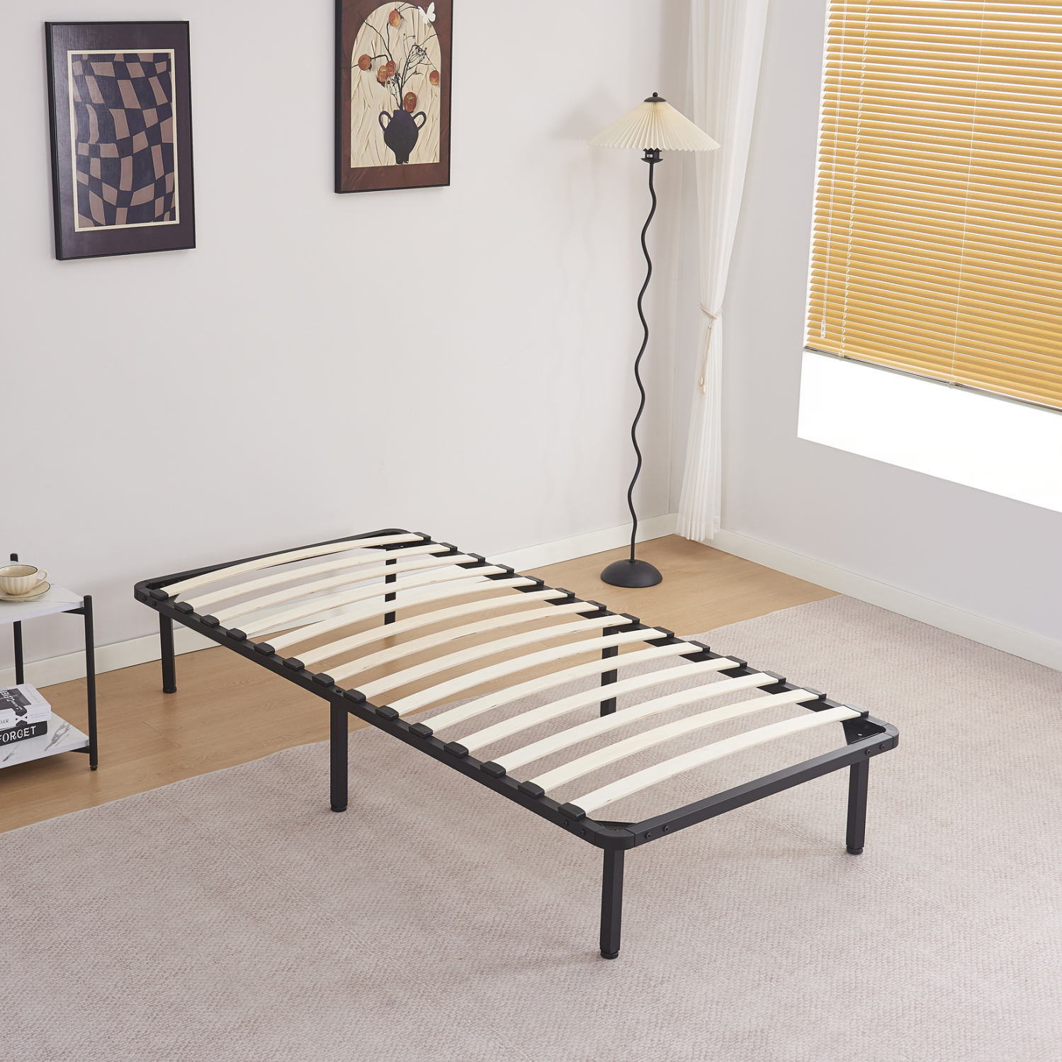 ΚΡΕΒΑΤΙ-ΥΠΟΣΤΡΩΜΑ MARKY ΜΕΤΑΛΛΙΚΟ ΜΑΥΡΟ ΓΙΑ ΣΤΡΩΜΑ 190x90εκ 2