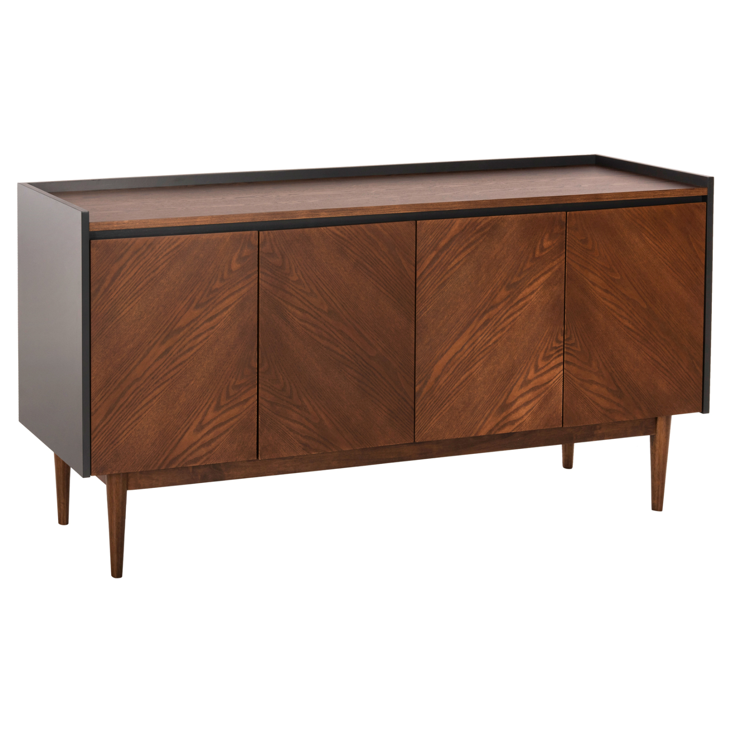 ΜΠΟΥΦΕΣ BEEN MDF ΣΕ ΣΚΟΥΡΟ ΓΚΡΙ & ΚΑΡΥΔΙ ΚΑΠΛΑΜΑ 170x43x83Υεκ. 1