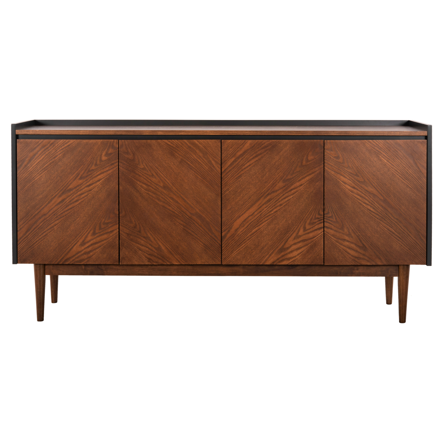 ΜΠΟΥΦΕΣ BEEN MDF ΣΕ ΣΚΟΥΡΟ ΓΚΡΙ & ΚΑΡΥΔΙ ΚΑΠΛΑΜΑ 170x43x83Υεκ. 4