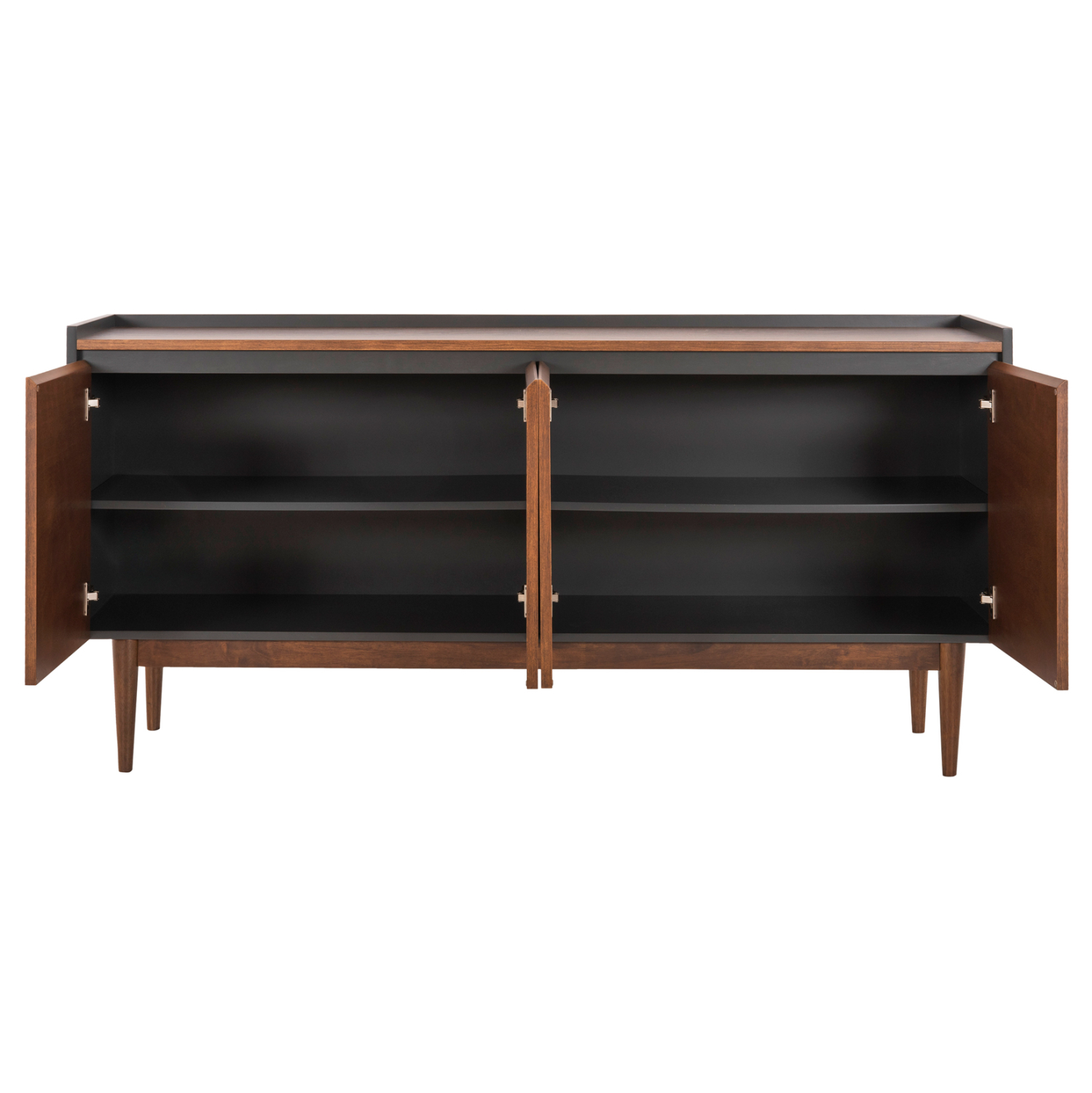 ΜΠΟΥΦΕΣ BEEN MDF ΣΕ ΣΚΟΥΡΟ ΓΚΡΙ & ΚΑΡΥΔΙ ΚΑΠΛΑΜΑ 170x43x83Υεκ. 5