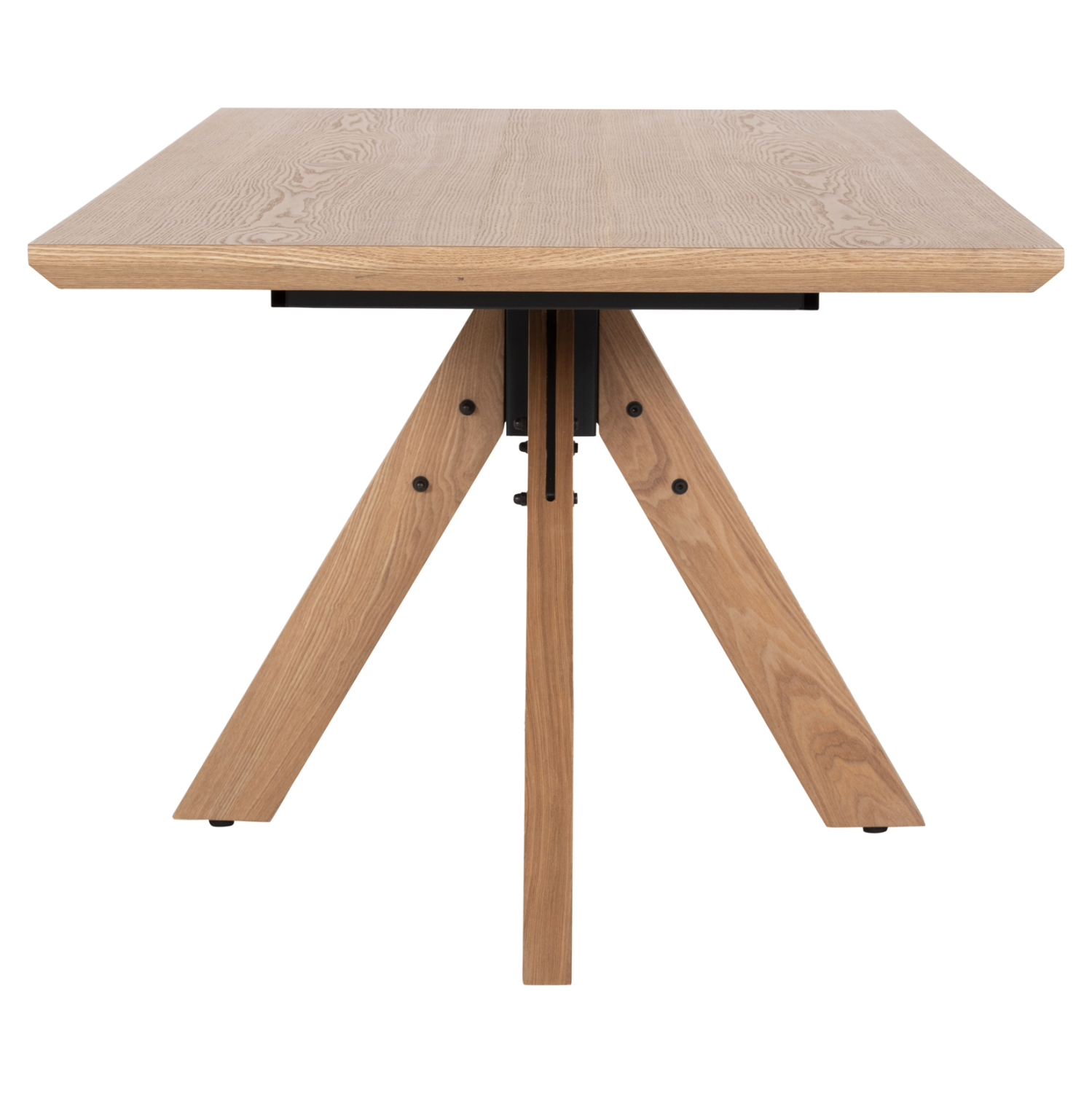 ΤΡΑΠΕΖΙ PAOLO MDF ΜΕ ΚΑΠΛΑΜΑ ΦΡΑΞΙΝΟΥ-ΠΟΔΙΑ RUBBERWOOD-ΦΥΣΙΚΟ 180x90x75Yεκ 4