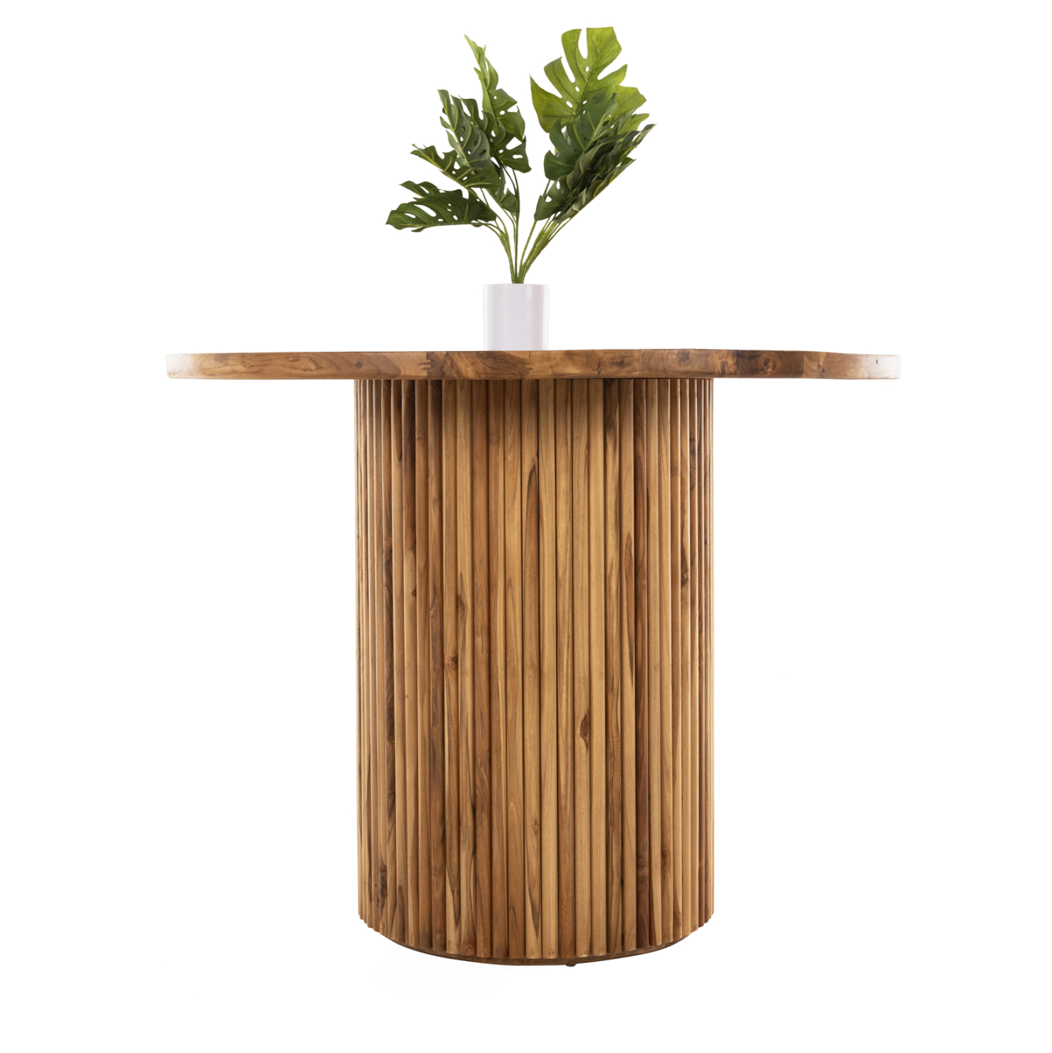 ΤΡΑΠΕΖΙ ΤΡΑΠΕΖΑΡΙΑΣ DREMA1 ΜΑΣΙΦ ΞΥΛΟ ΤΕΑΚ Φ100X80Yεκ-3εκ.ΕΠΙΦΑΝΕΙΑ 3