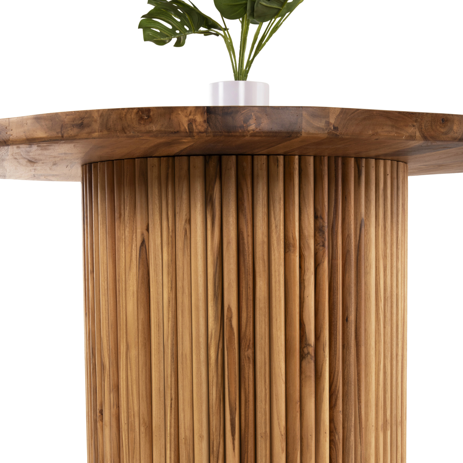 ΤΡΑΠΕΖΙ ΤΡΑΠΕΖΑΡΙΑΣ DREMA1 ΜΑΣΙΦ ΞΥΛΟ ΤΕΑΚ Φ100X80Yεκ-3εκ.ΕΠΙΦΑΝΕΙΑ 6