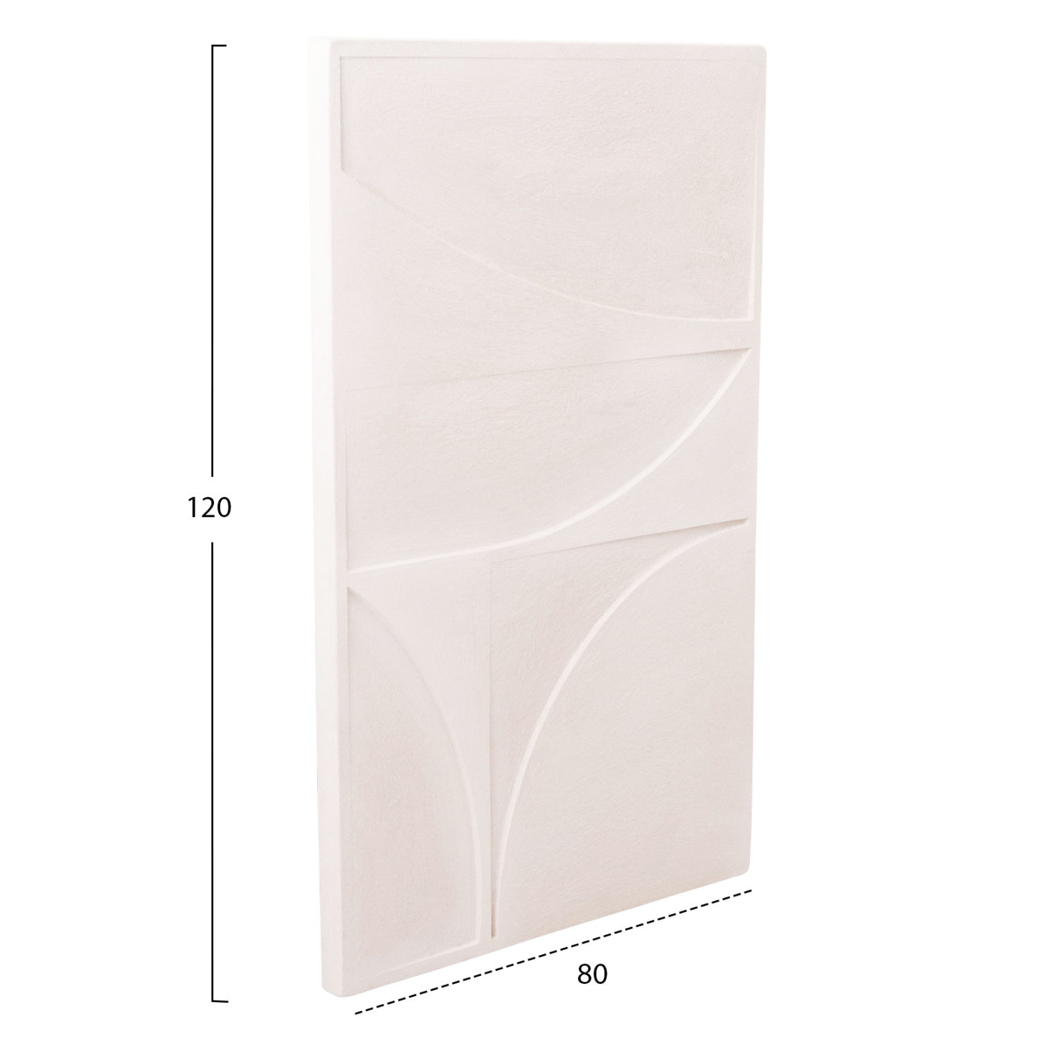 ΠΙΝΑΚΑΣ ΣΕΙΡΑ SANTORINI MDF ΣΕ ΥΠΟΛΕΥΚΟ ΧΡΩΜΑ 80x4(πάχος)x120Υεκ. 2