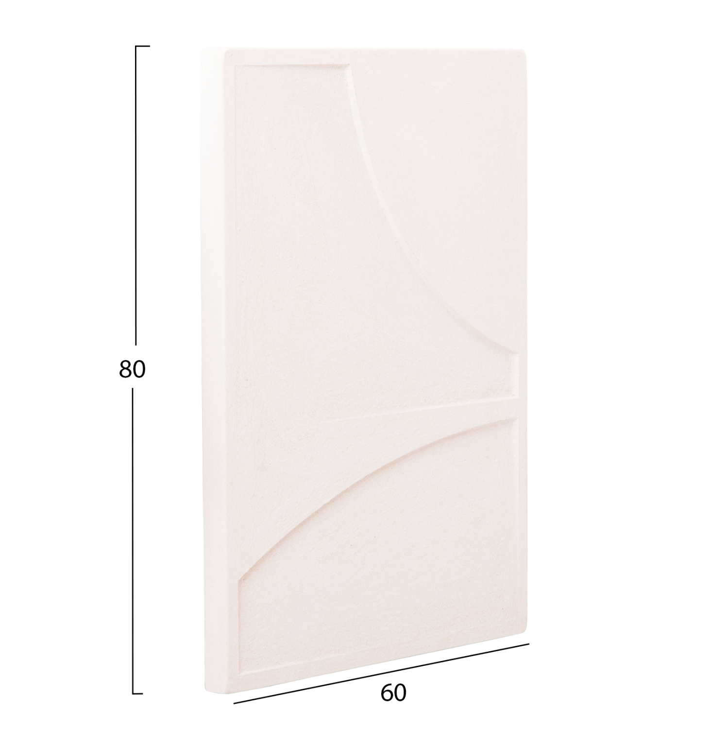 ΠΙΝΑΚΑΣ ΟΡΘΟΓΩΝΙΟΣ ΣΕΙΡΑ SANTORINI MDF ΥΠΟΛΕΥΚΟ ΧΡΩΜΑ 60x4(πάχος)x80Υεκ. 2