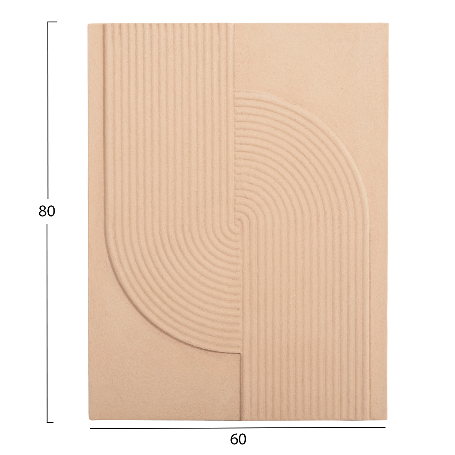 ΠΙΝΑΚΑΣ ΟΡΘΟΓΩΝΙΟΣ ΣΕΙΡΑ SANTORINI MDF ΣΕ ΜΠΕΖ ΧΡΩΜΑ 60x4(πάχος)x80Υεκ. 2