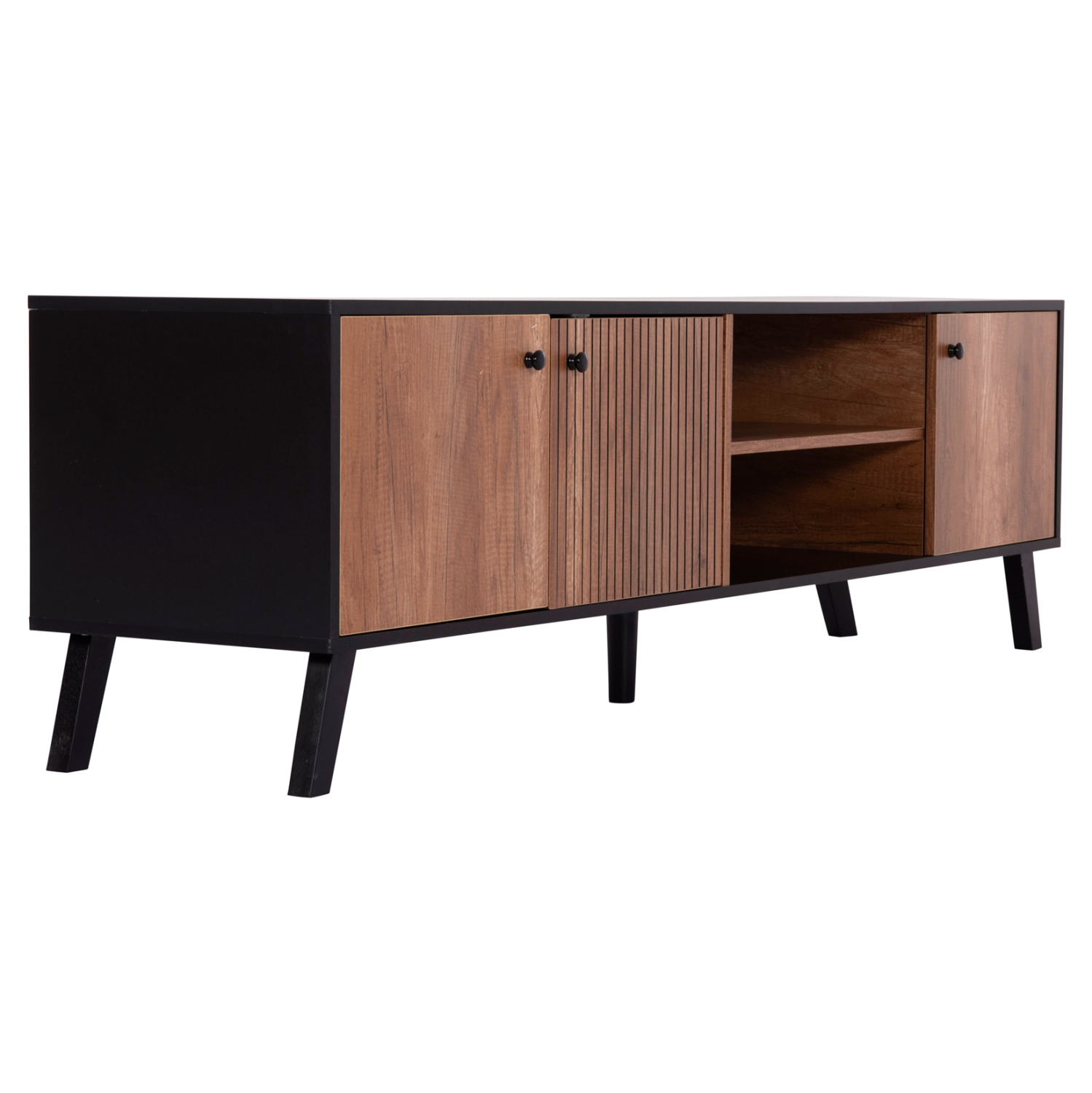 ΕΠΙΠΛΟ ΤΗΛΕΟΡΑΣΗΣ KRUDEN ΜΕΛΑΜΙΝΗ ΣΕ ΜΑΥΡΟ-ΦΥΣΙΚΟ 180x40x51Υεκ. 5