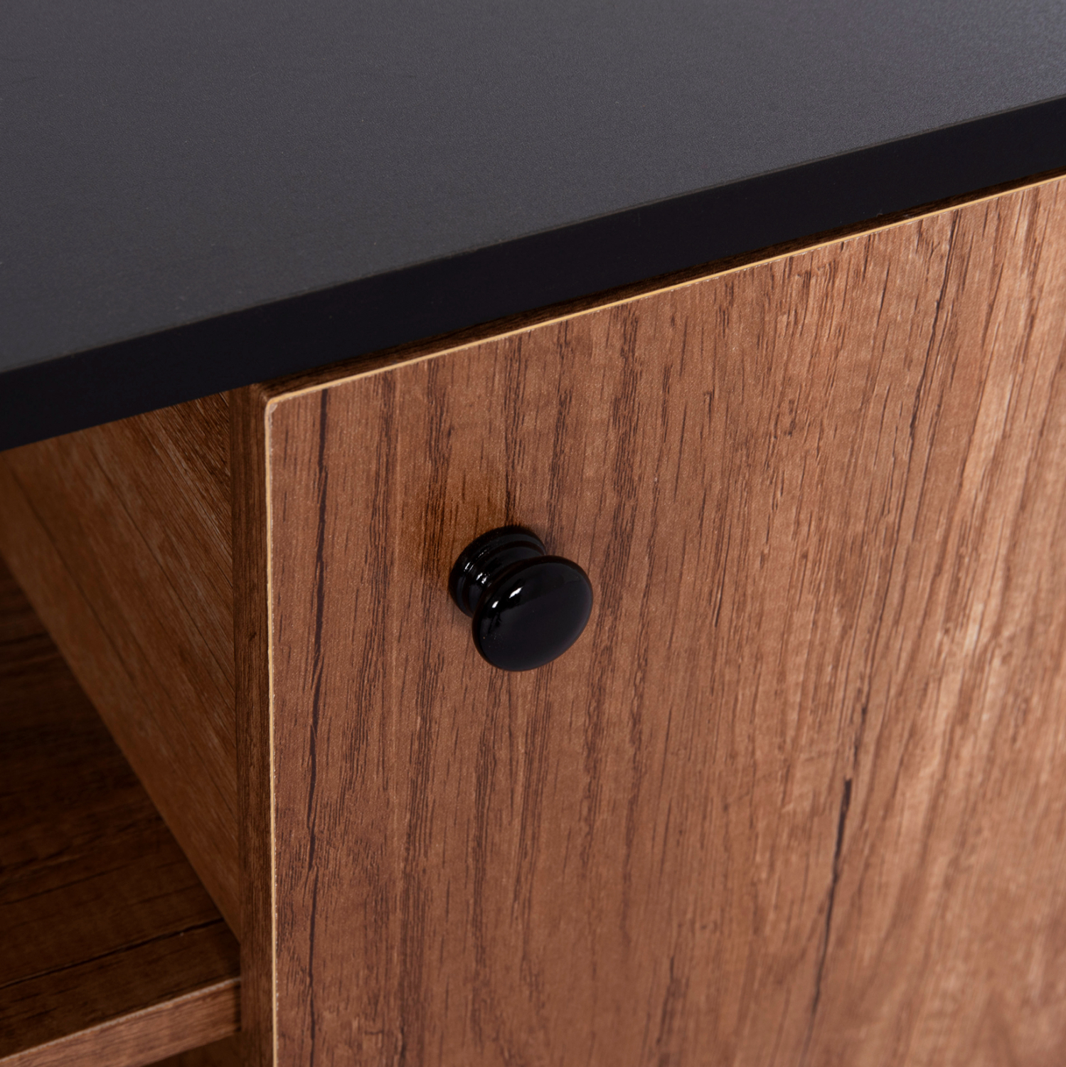 ΕΠΙΠΛΟ ΤΗΛΕΟΡΑΣΗΣ KRUDEN ΜΕΛΑΜΙΝΗ ΣΕ ΜΑΥΡΟ-ΦΥΣΙΚΟ 180x40x51Υεκ. 9