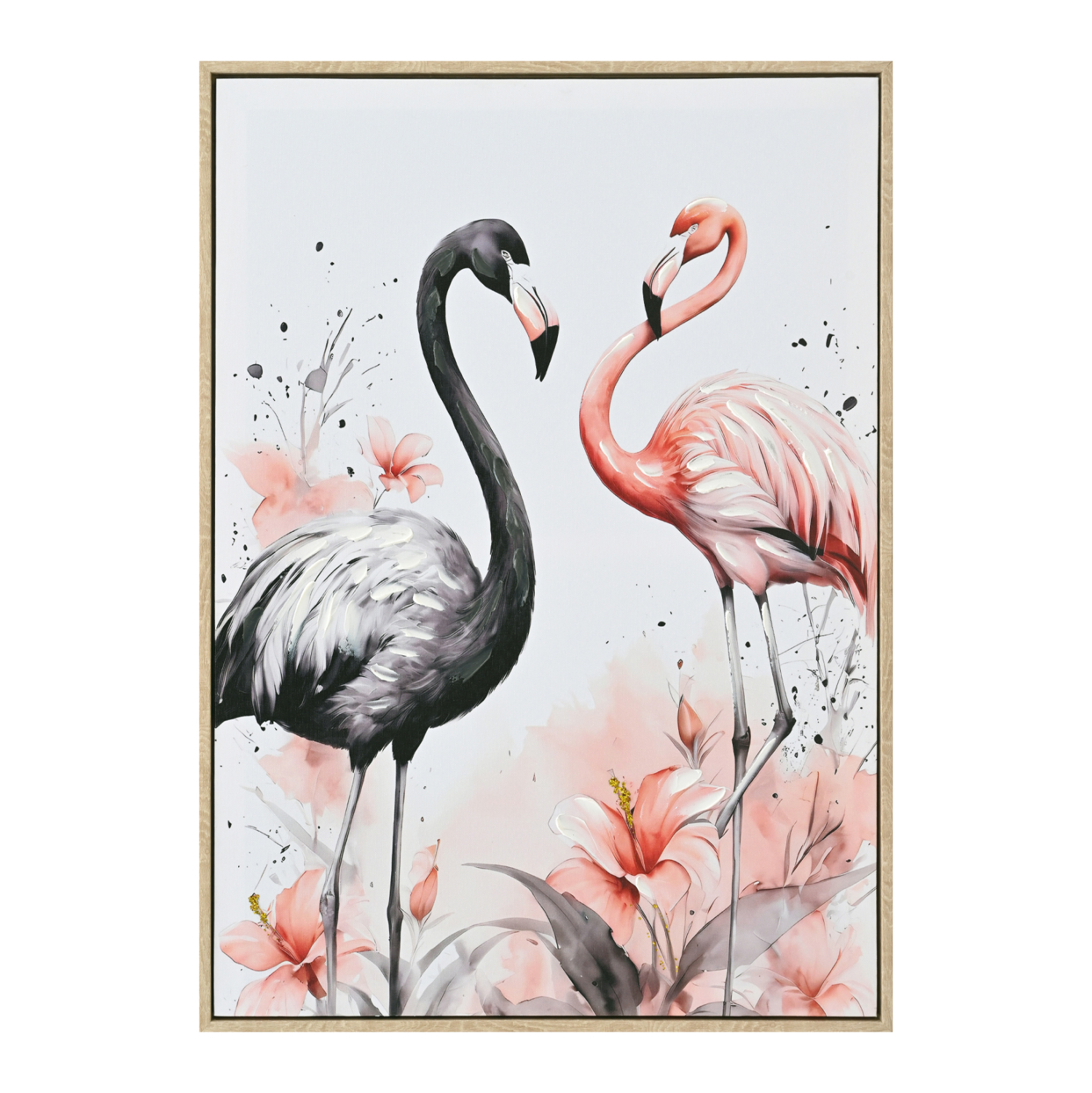ΠΙΝΑΚΑΣ TOIXOY FLAMINGOS ΜΕ ΚΟΡΝΙΖΑ ΜΠΕΖ-ΚΑΜΒΑΣ ΕΚΤΥΠΩΣΗ 52,5x2,8x72,5Υεκ. 1