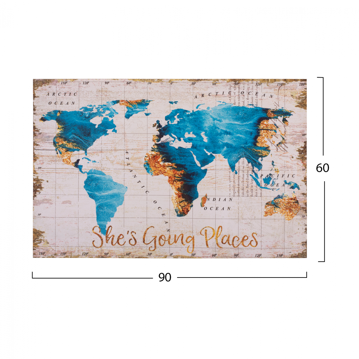 ΠΙΝΑΚΑΣ ΚΑΜΒΑΣ EARTH 90X60X2.5 εκ. 2