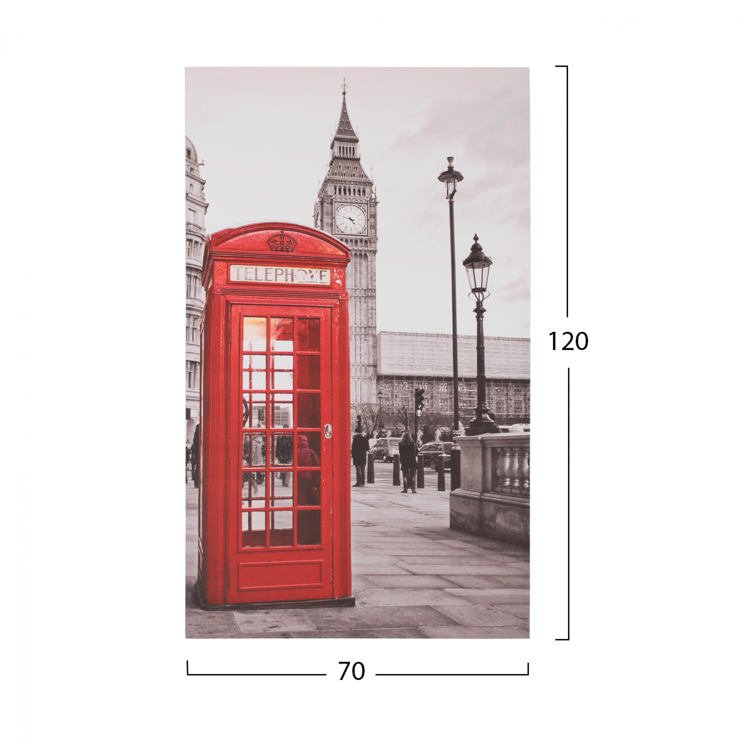 ΠΙΝΑΚΑΣ ΚΑΜΒΑΣ PHONE 120X70X2.5 εκ. 2