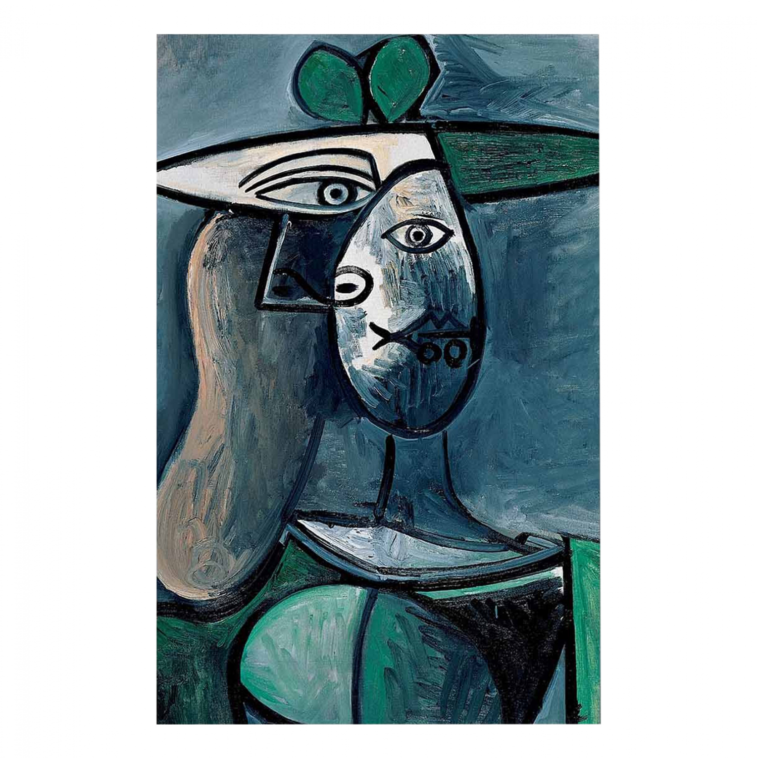 ΠΙΝΑΚΑΣ ΤΥΠΟΥ WOMAN WITH GREEN HAT 45X70X3 εκ. 1