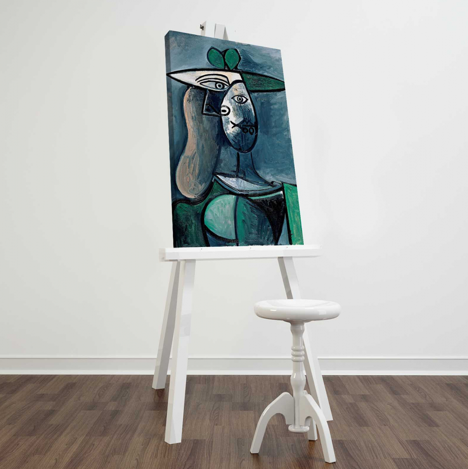 ΠΙΝΑΚΑΣ ΤΥΠΟΥ WOMAN WITH GREEN HAT 45X70X3 εκ. 4