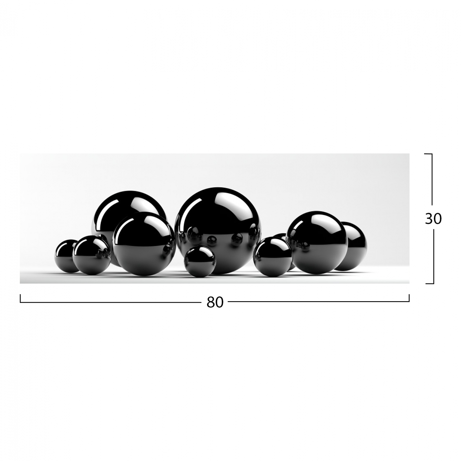 ΠΙΝΑΚΑΣ ΚΑΜΒΑΣ BLACK AND WHITE 80x3x30 εκ. 2