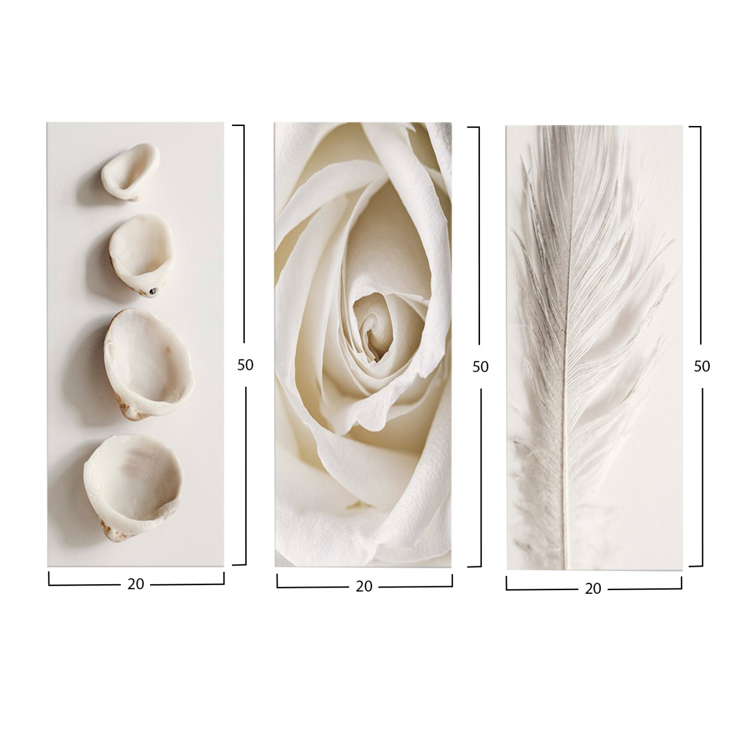 ΠΙΝΑΚΑΣ ΤΡΙΠΤΥΧΟ MDF NATURAL ELEMENTS 60X0,3X50 εκ. 2