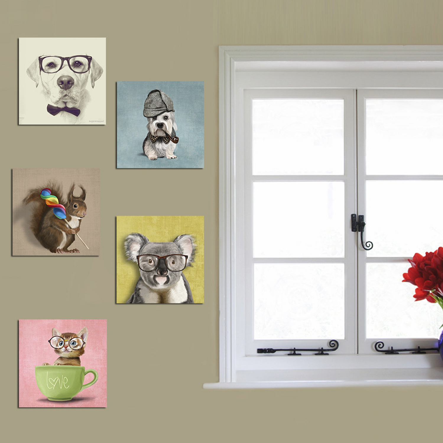 ΠΙΝΑΚΑΣ ΠΕΝΤΑΠΤΥΧΟ MDF CLEVER PETS 75X0,3X15 εκ. 3