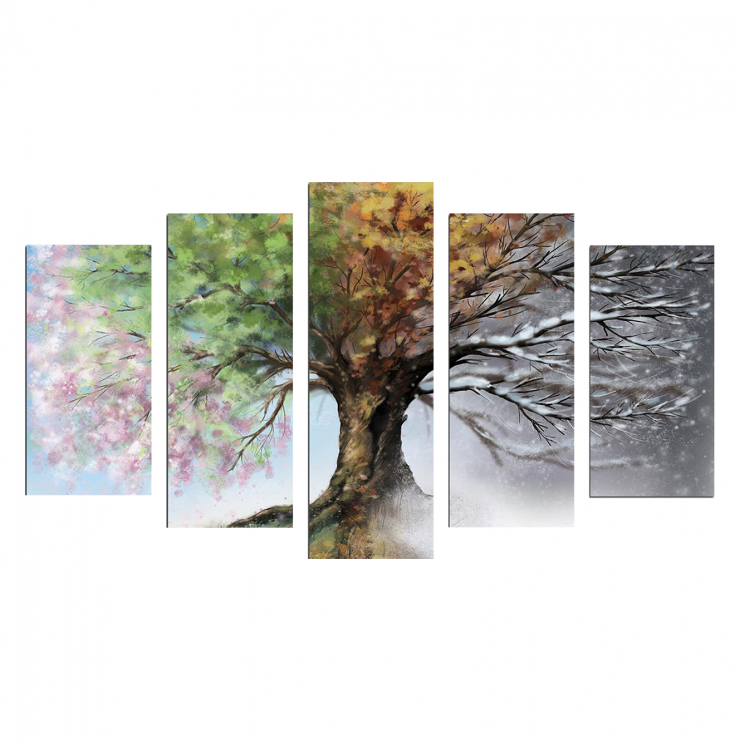 ΠΕΝΤΑΠΤΥΧΟΣ ΠΙΝΑΚΑΣ MDF FOUR SEASONS 100X60x0,3 εκ. 1