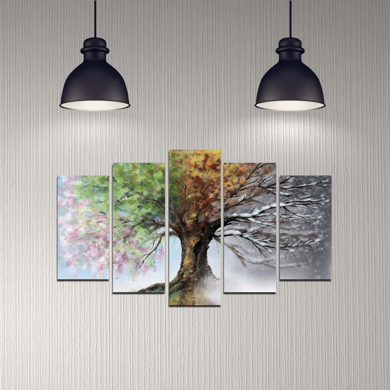 ΠΕΝΤΑΠΤΥΧΟΣ ΠΙΝΑΚΑΣ MDF FOUR SEASONS 100X60x0,3 εκ. 3
