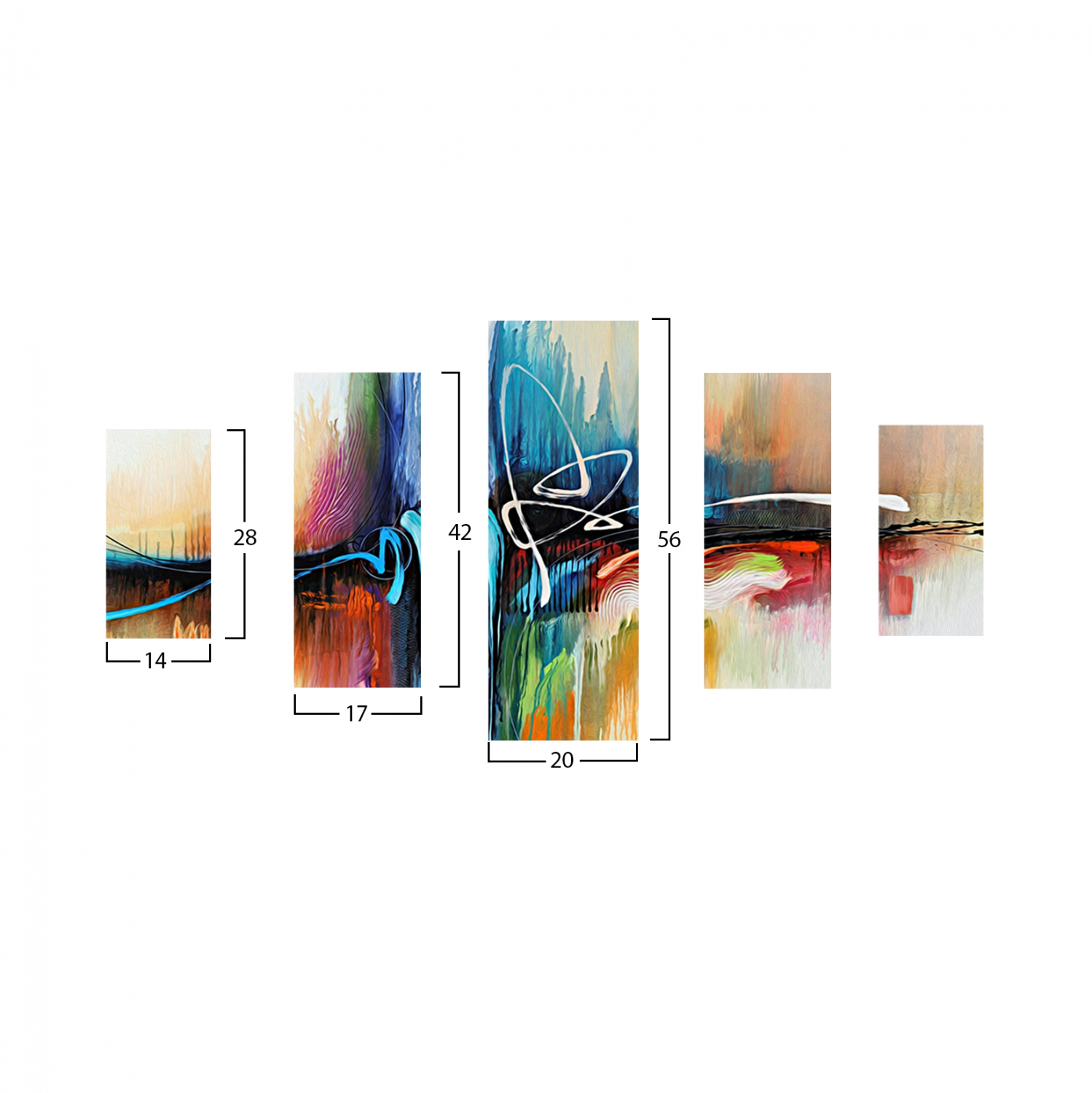 ΠΙΝΑΚΑΣ ΠΕΝΤΑΠΤΥΧΟ MDF 82Χ56x3 2