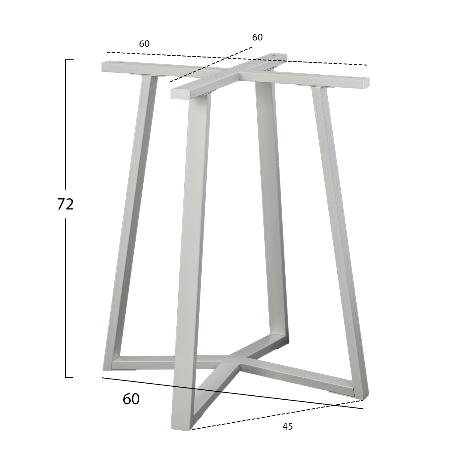 ΒΑΣΗ ΤΡΑΠΕΖΙΟΥ ΛΕΥΚΗ ΜΕΤΑΛΛΙΚΗ 60x60x72 εκ. 2