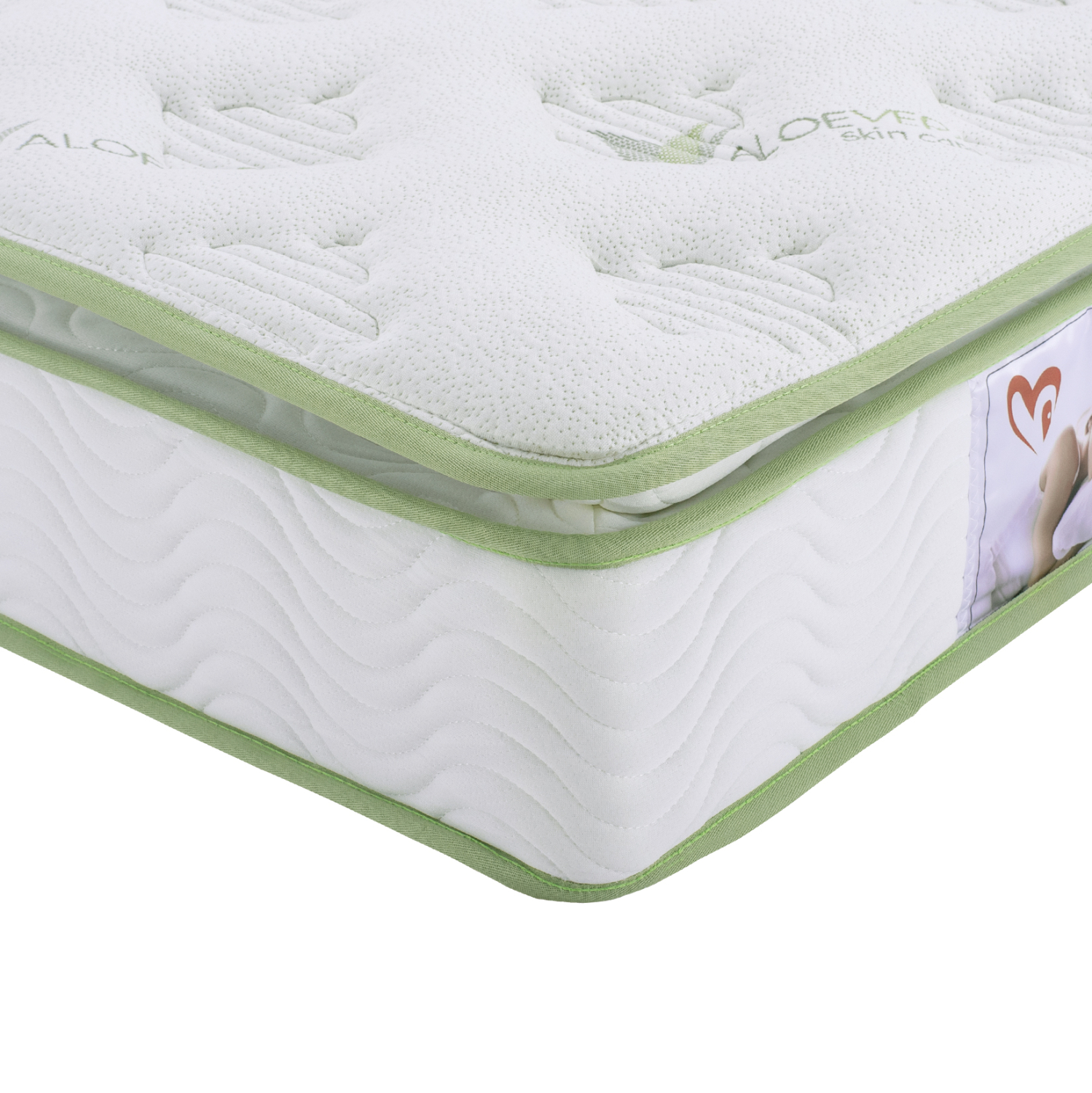 ΣΤΡΩΜΑ CONTINUOUS SPRING ΑΝΩΣΤΡΩΜΑ ALOE VERA 110X190 ΜΟΝΗΣ ΟΨΗΣ 1
