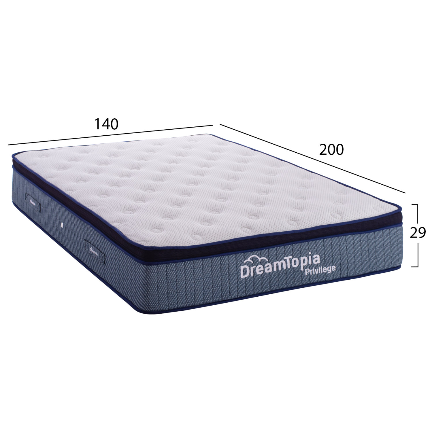 ΣΤΡΩΜΑ DREAMTOPIA, σειρά PRIVILEGE POCKET SPRING ΜΕ ΑΝΩΣΤΡΩΜΑ 140X200x29Υεκ. 2