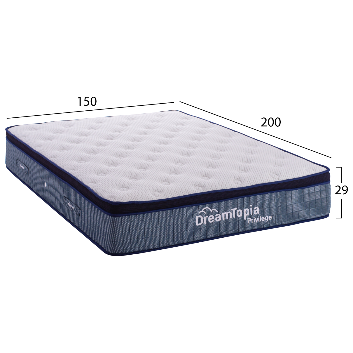 ΣΤΡΩΜΑ DREAMTOPIA, σειρά PRIVILEGE POCKET SPRING ΜΕ ΑΝΩΣΤΡΩΜΑ 150X200x29Υεκ. 2
